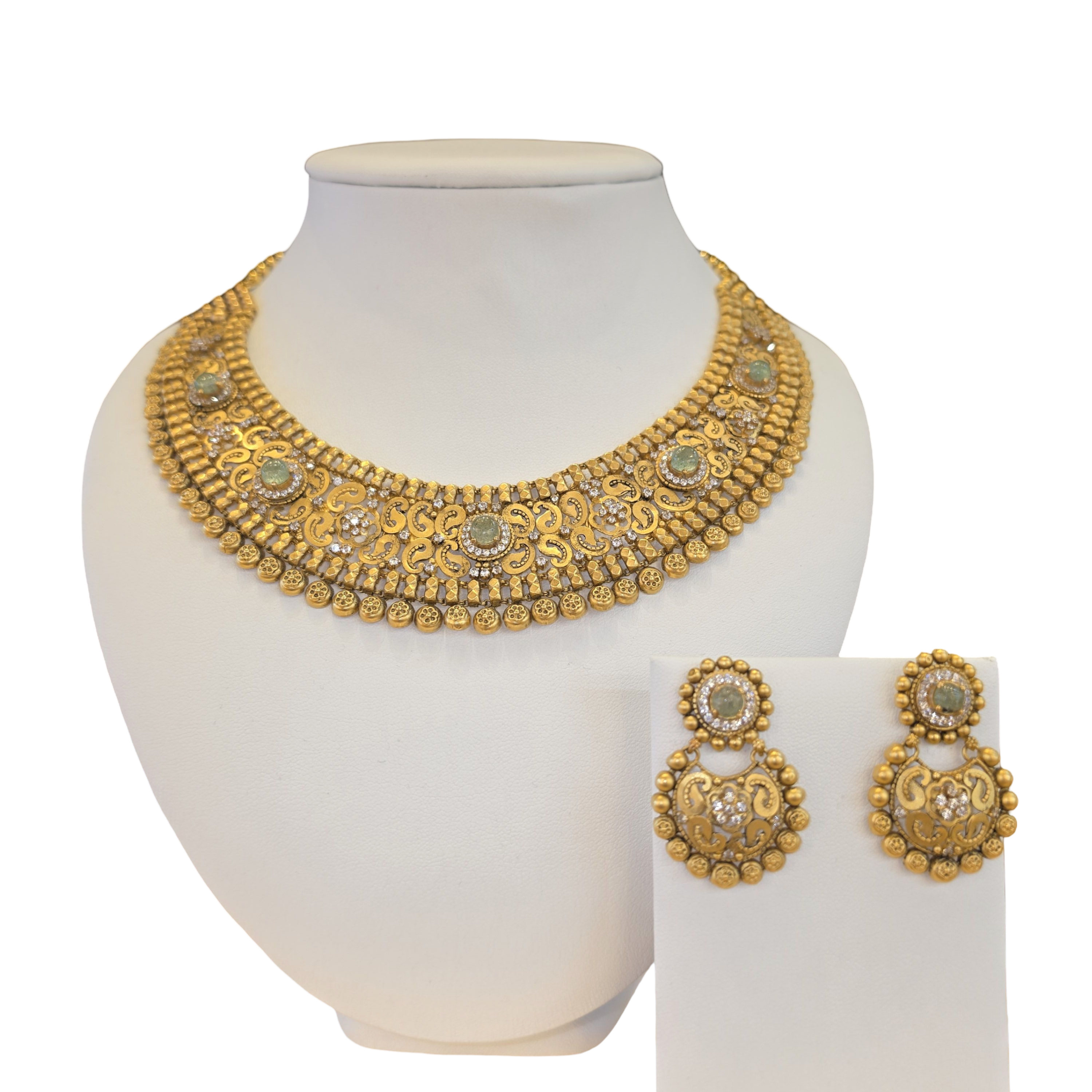 22K Gold Designer Antique Bridal Set