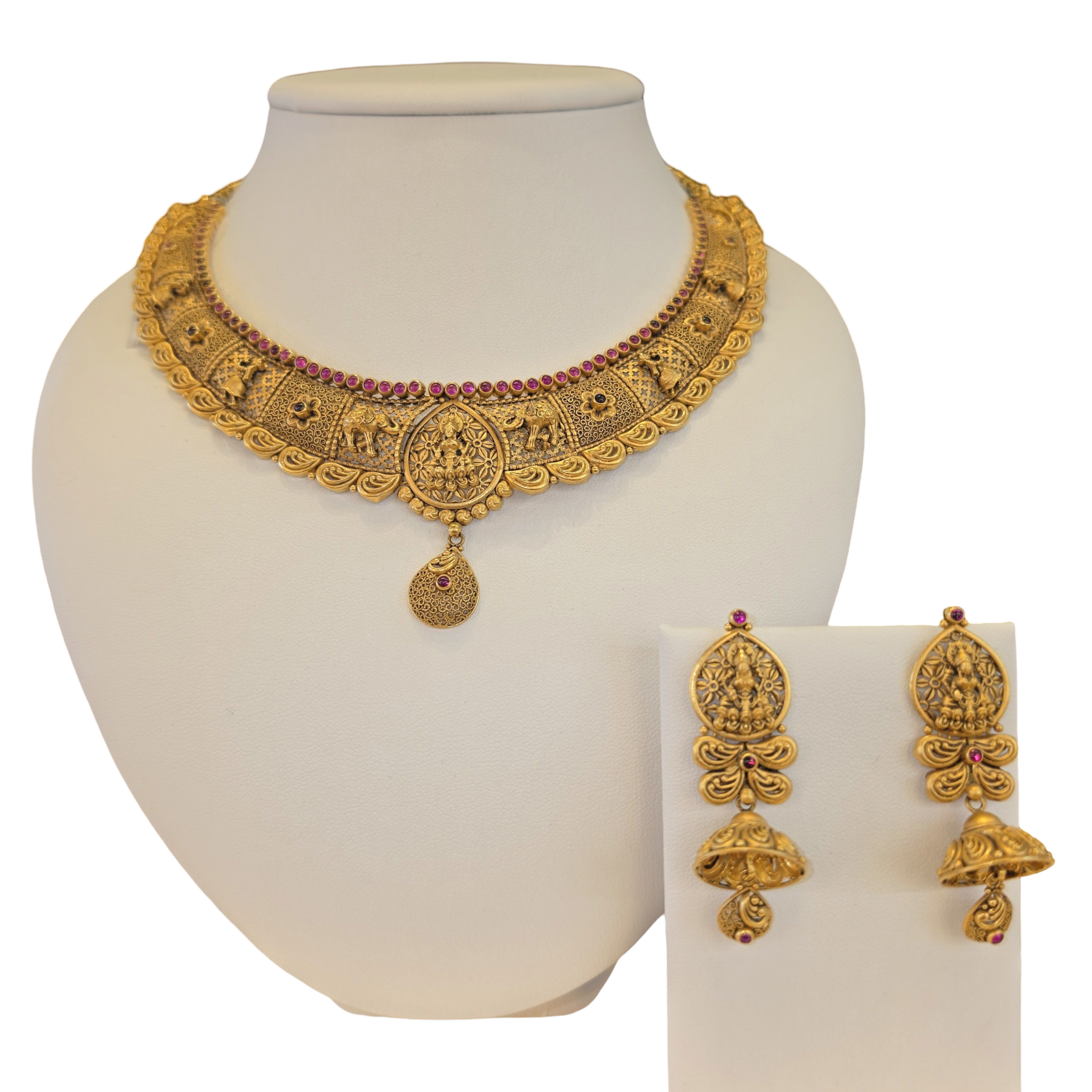 22K Gold Designer Antique Bridal Set