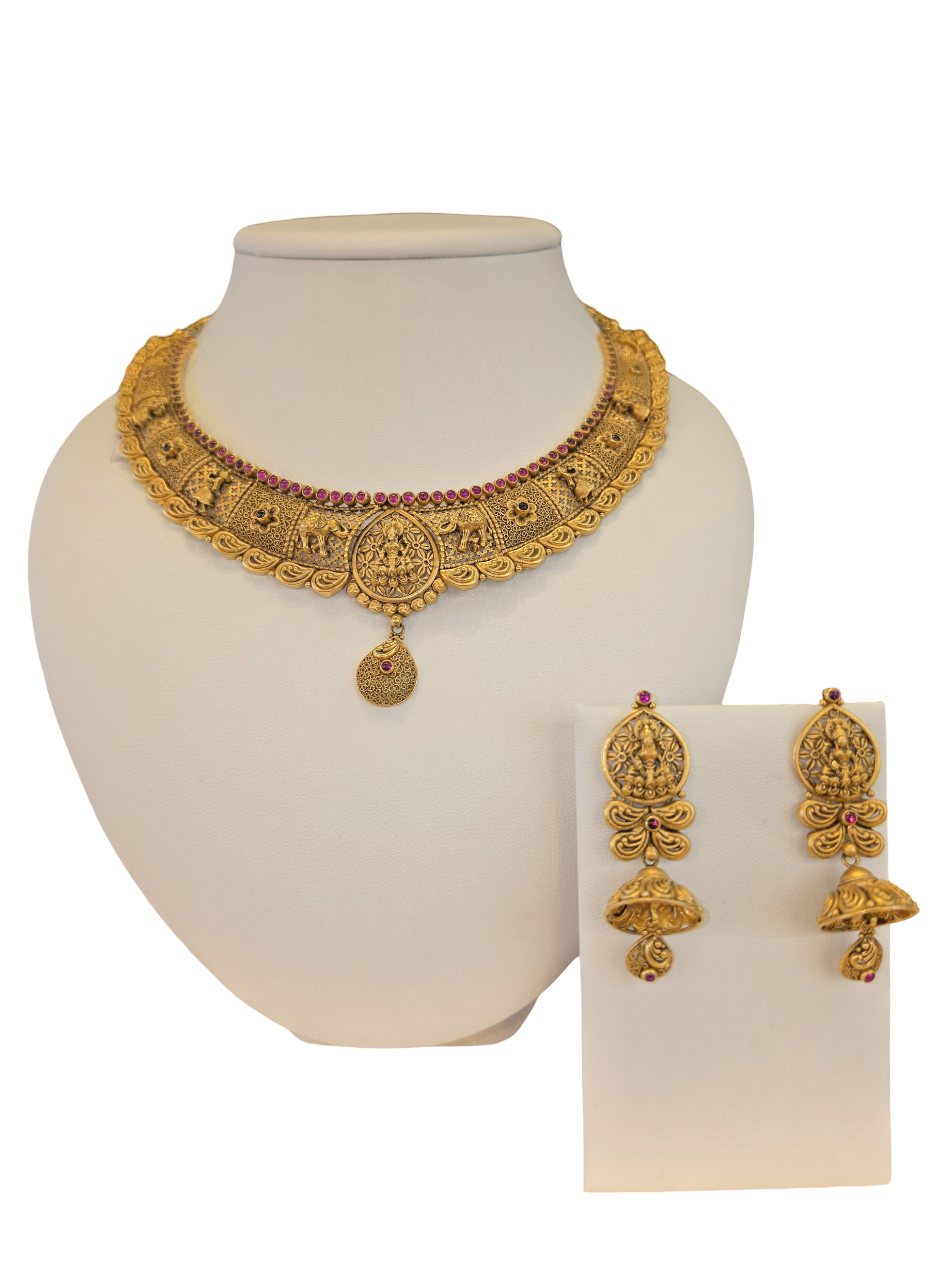 22K Gold Designer Antique Bridal Set