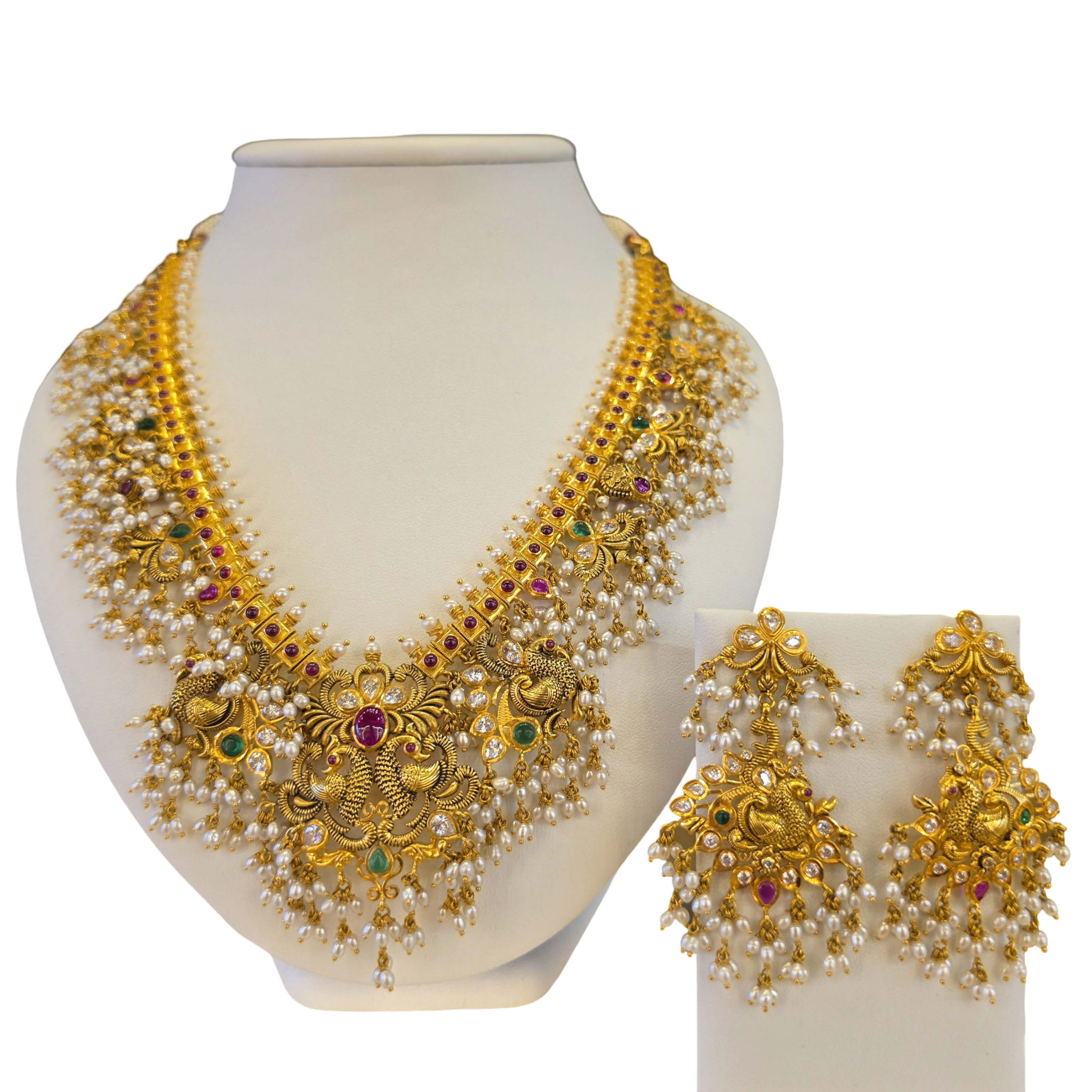 22K Gold Designer Antique Bridal Set
