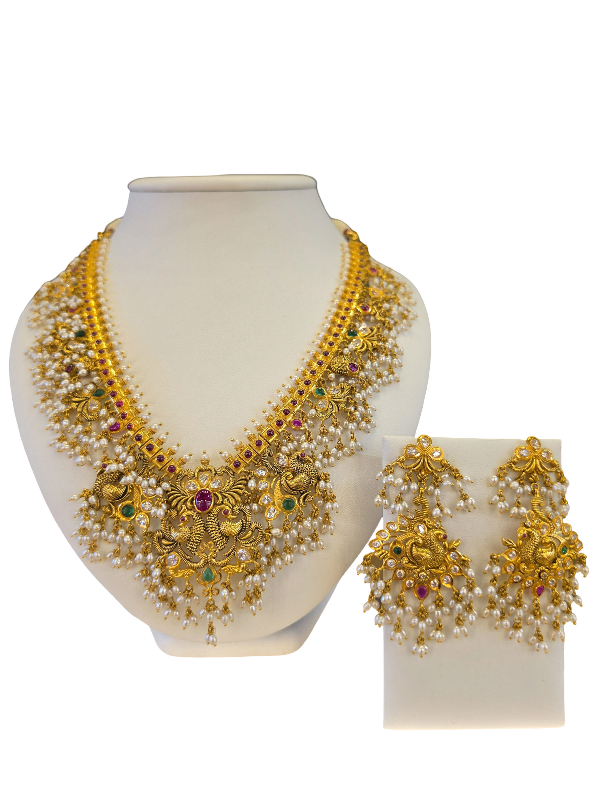 22K Gold Designer Antique Bridal Set