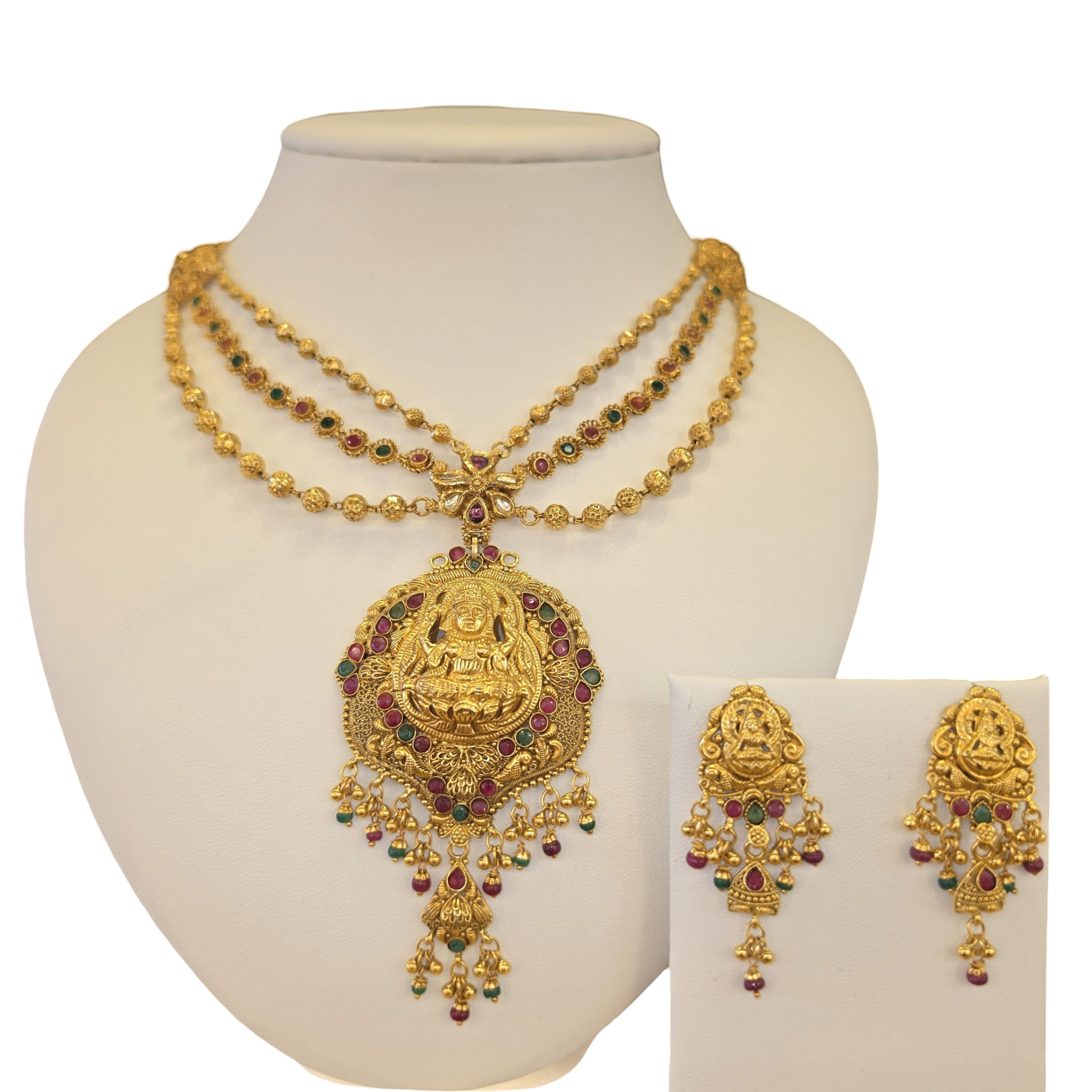 22K Gold Designer Antique Bridal Set