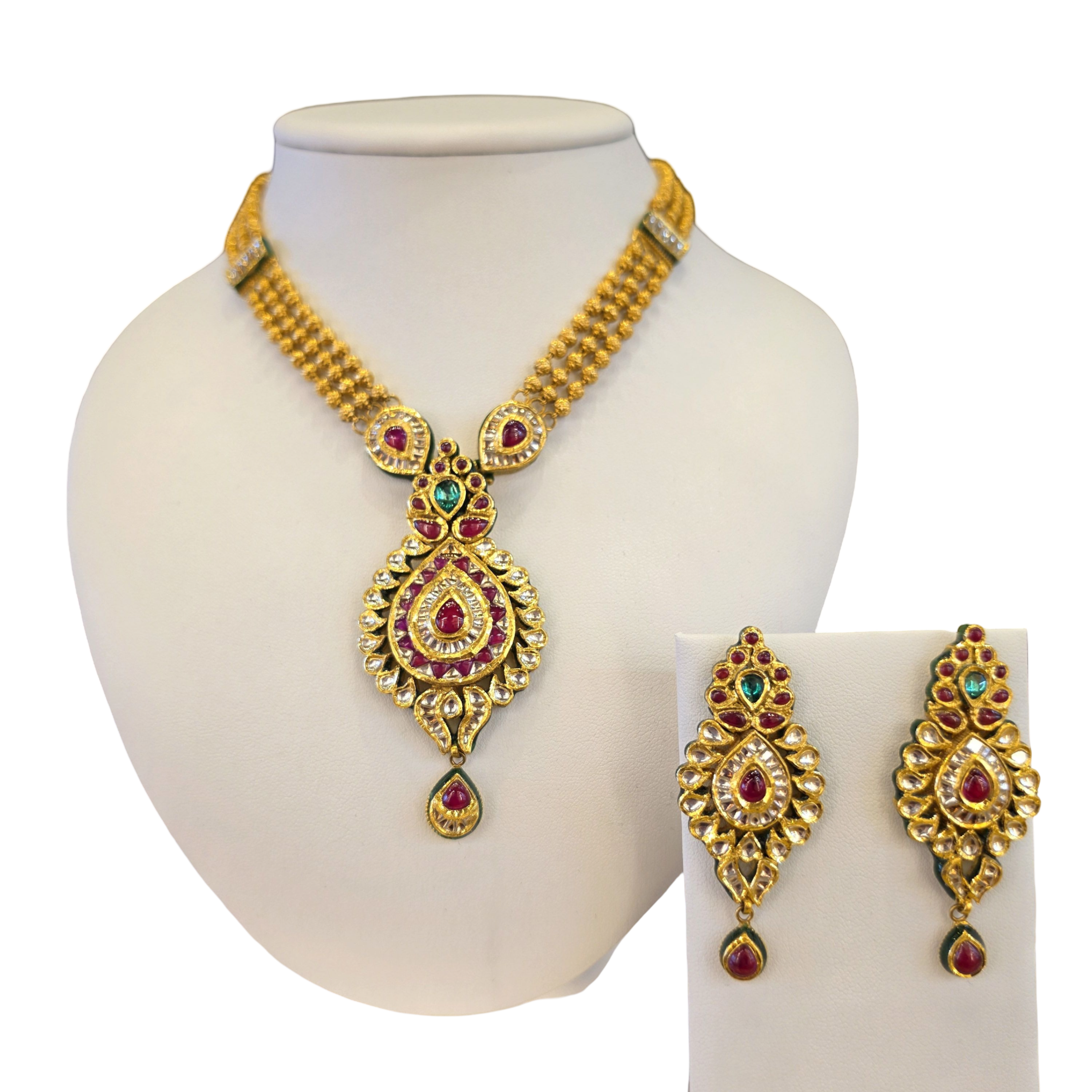 22K Gold Designer Antique Bridal Set