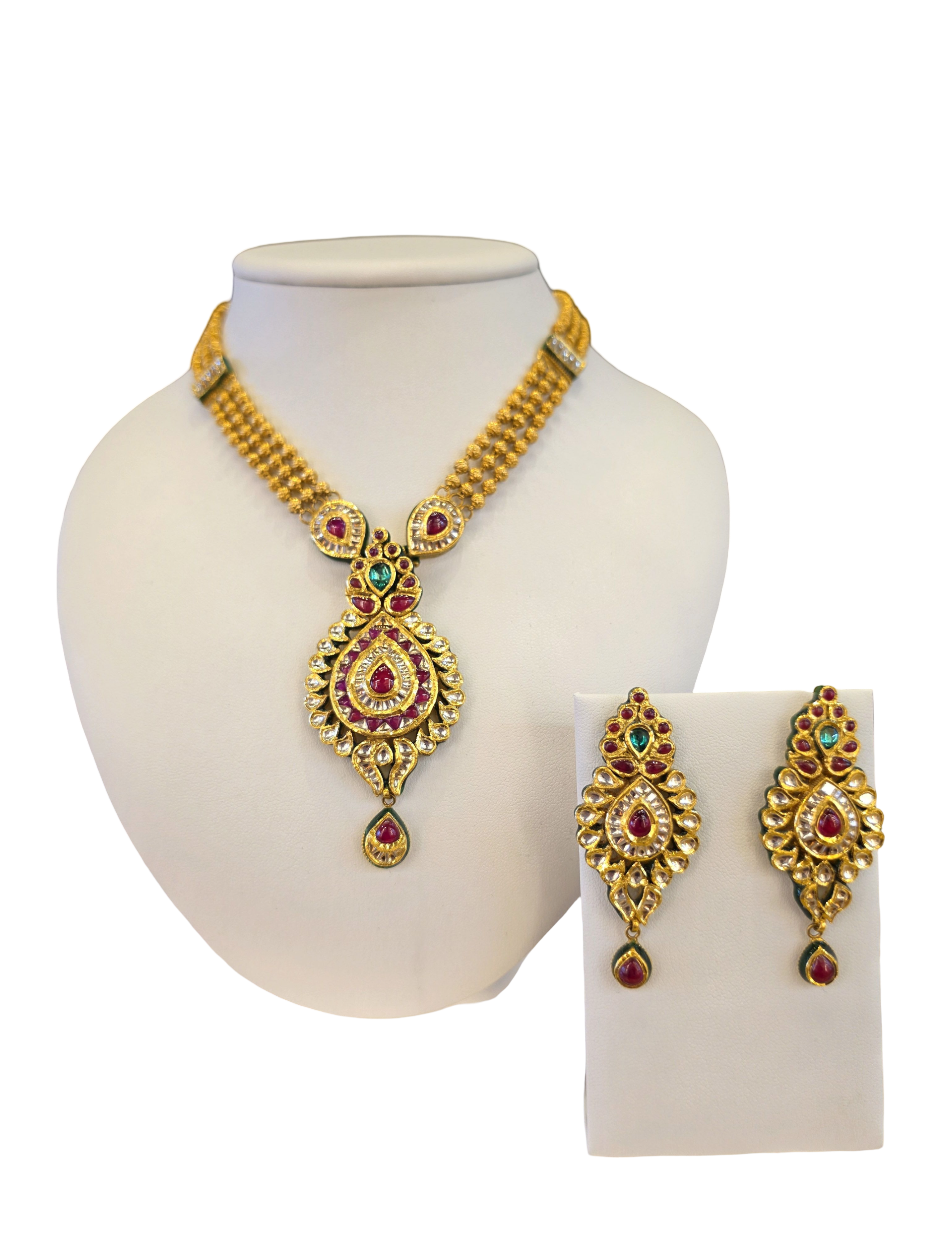 22K Gold Designer Antique Bridal Set