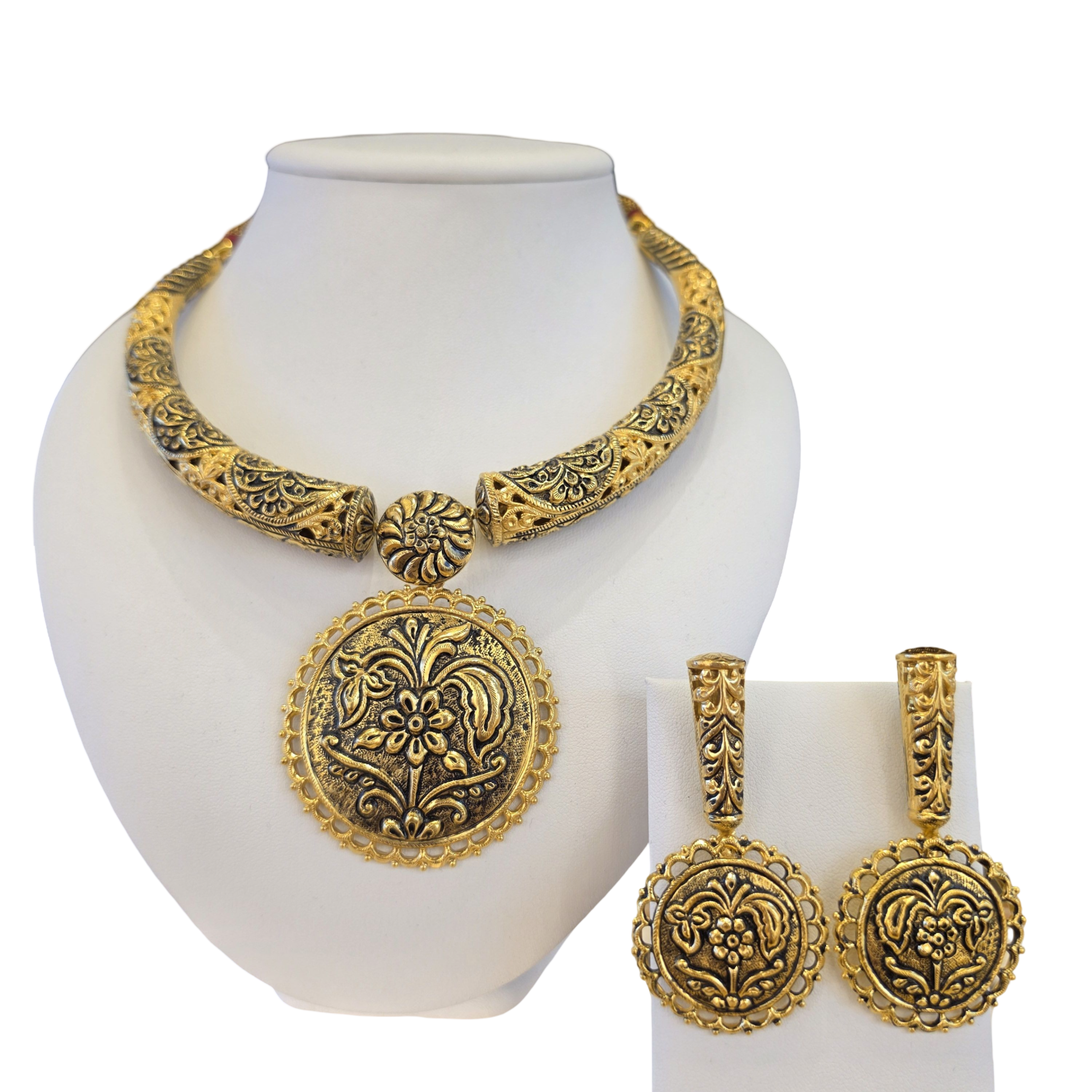 22K Gold Designer Antique Bridal Set