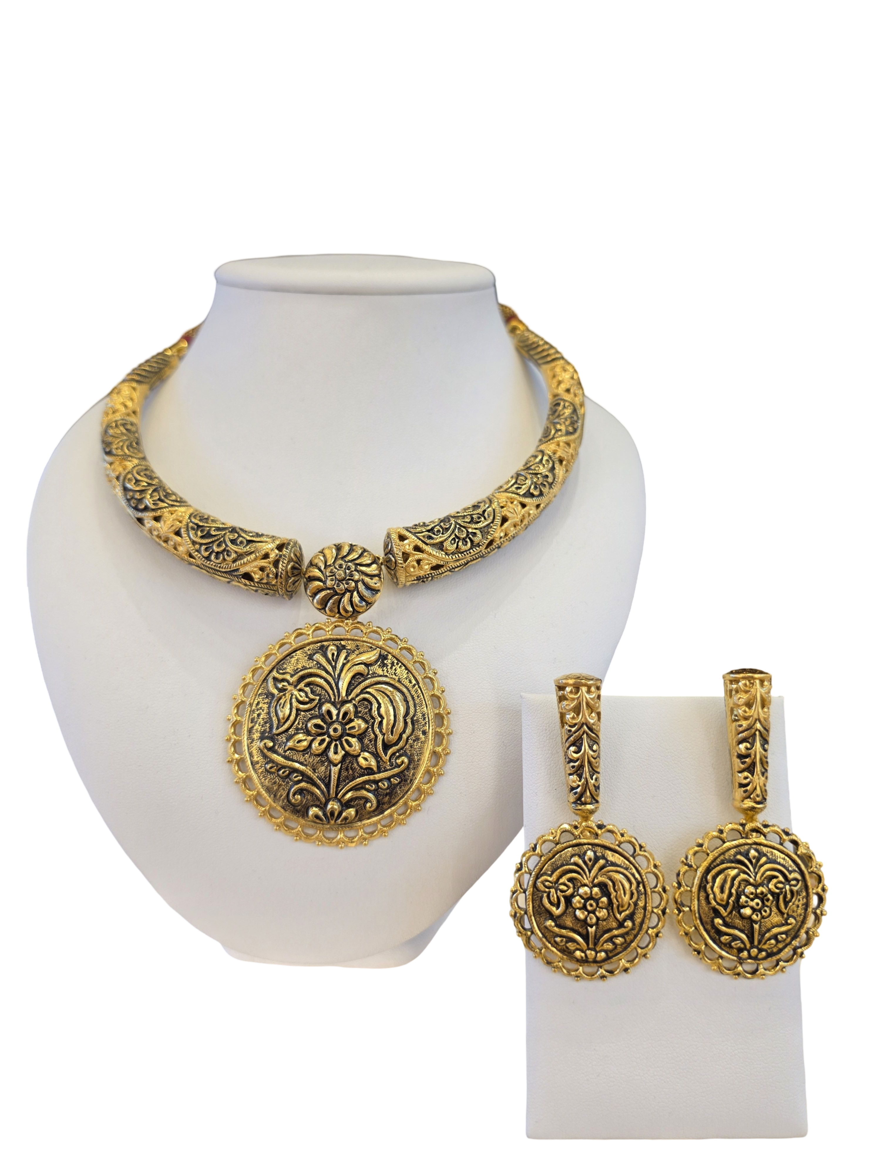 22K Gold Designer Antique Bridal Set