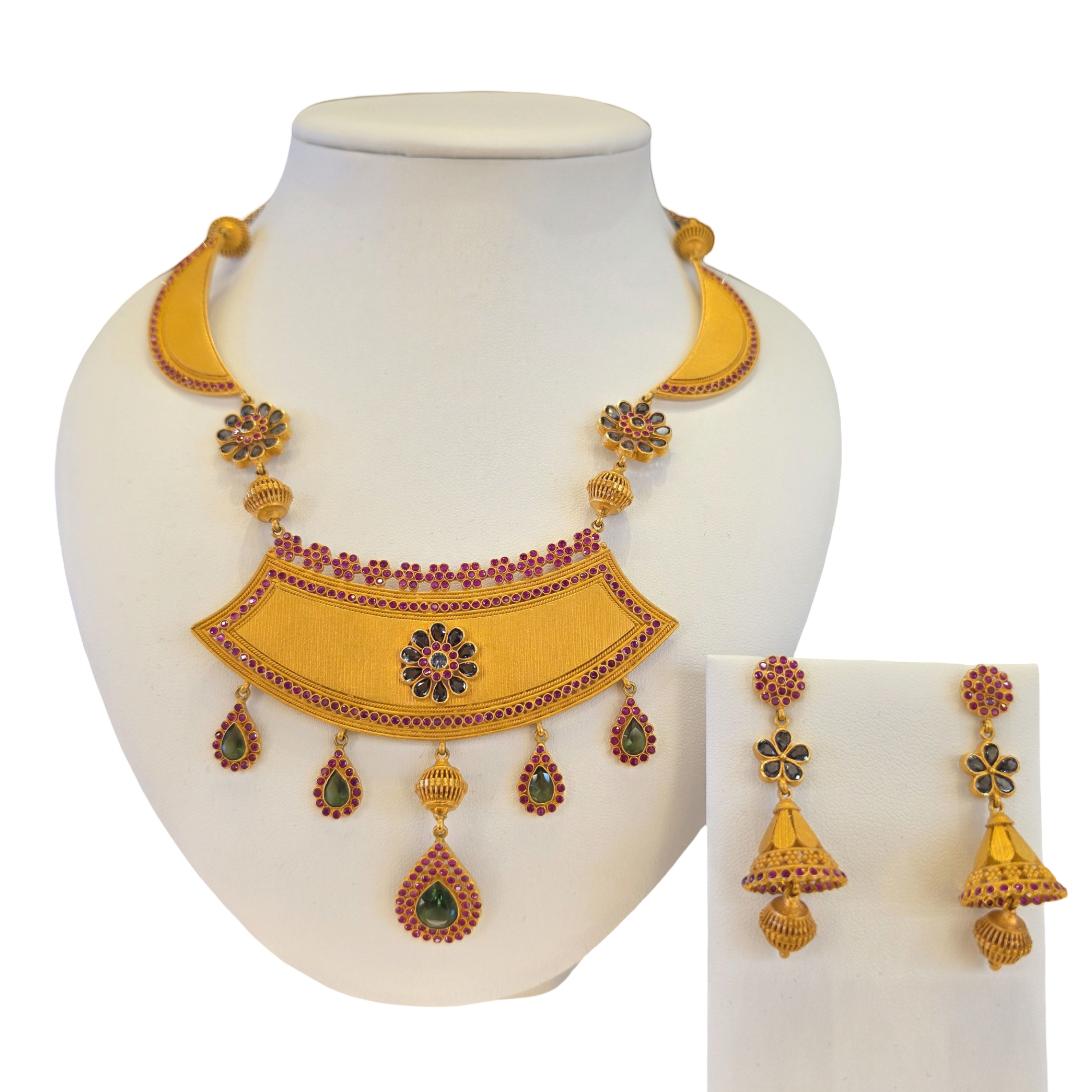 22K Gold Designer Antique Bridal Set