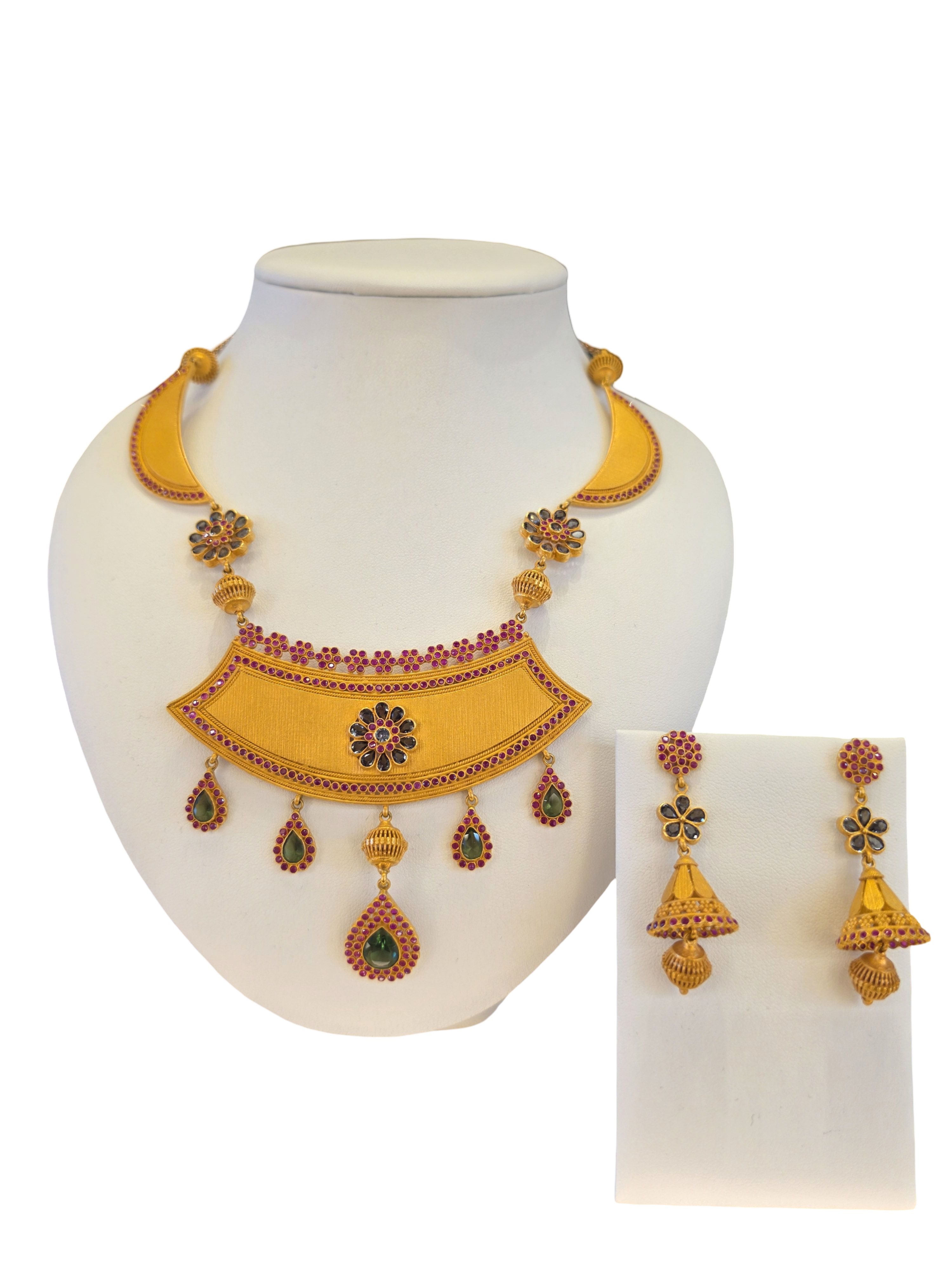 22K Gold Designer Antique Bridal Set