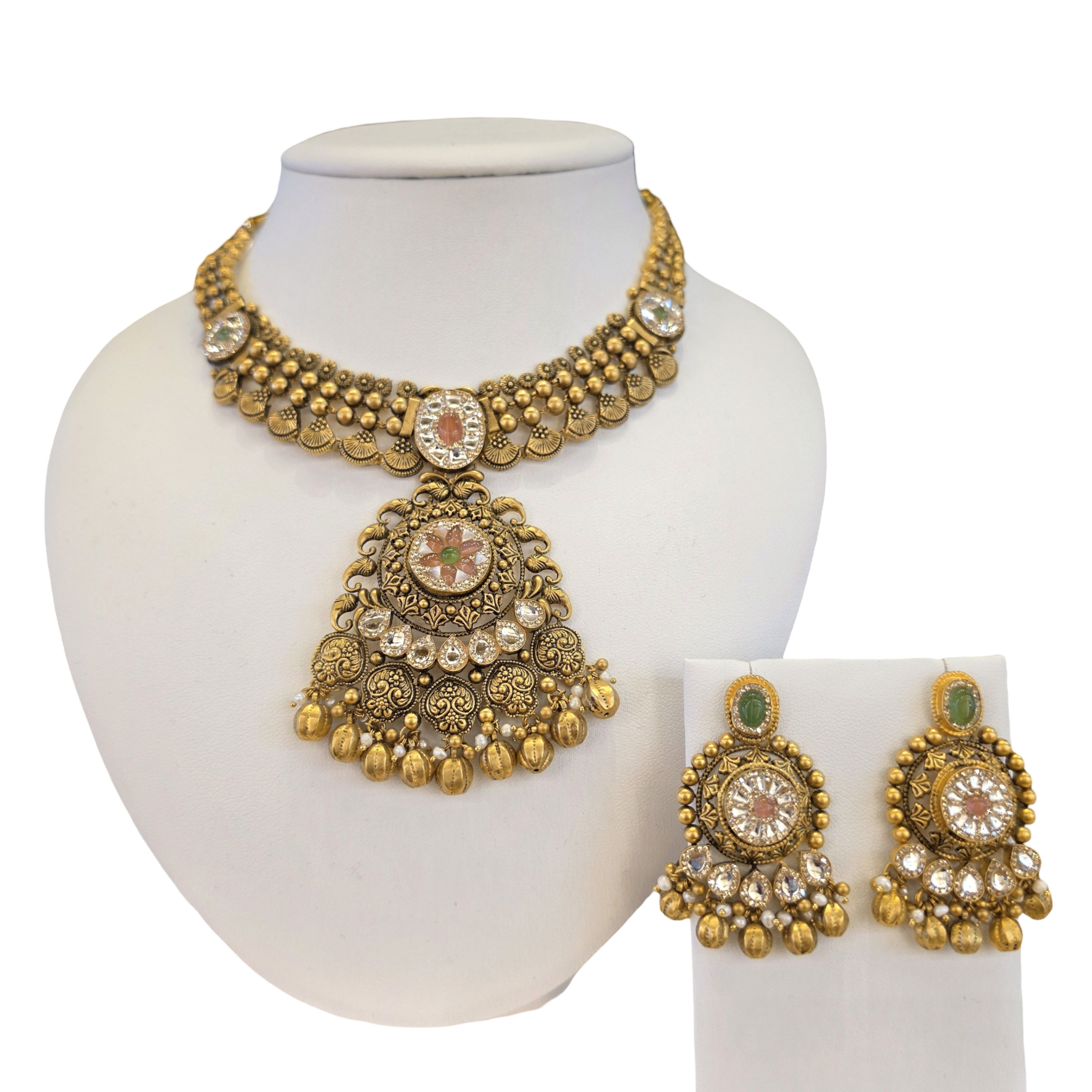 22K Gold Designer Antique Bridal Set