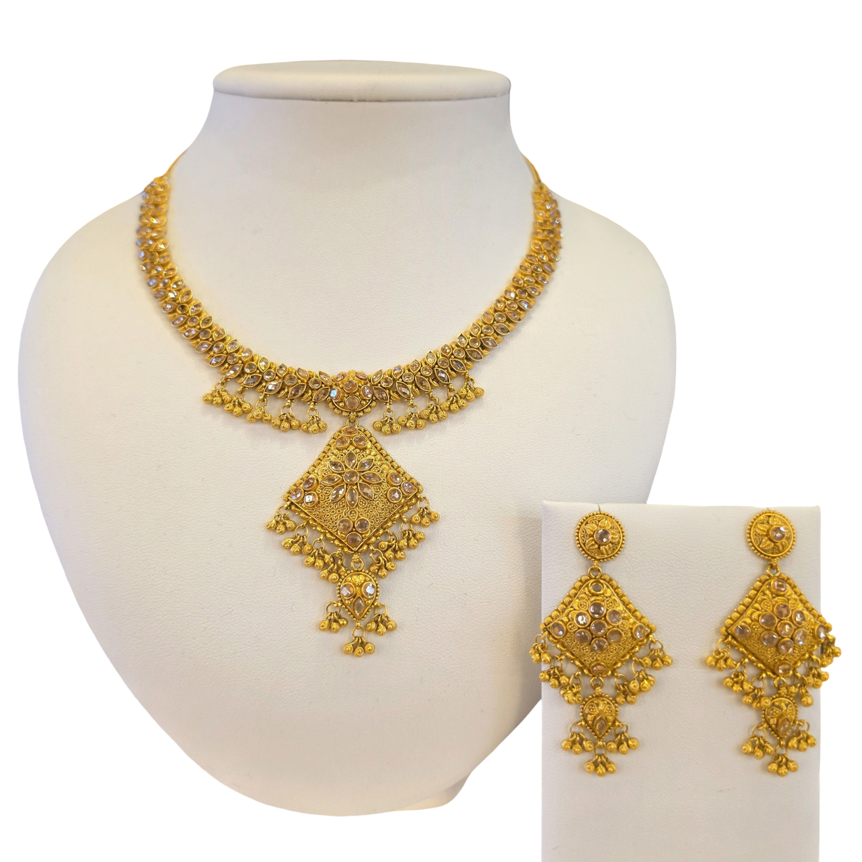 22K Gold Designer Antique Bridal Set