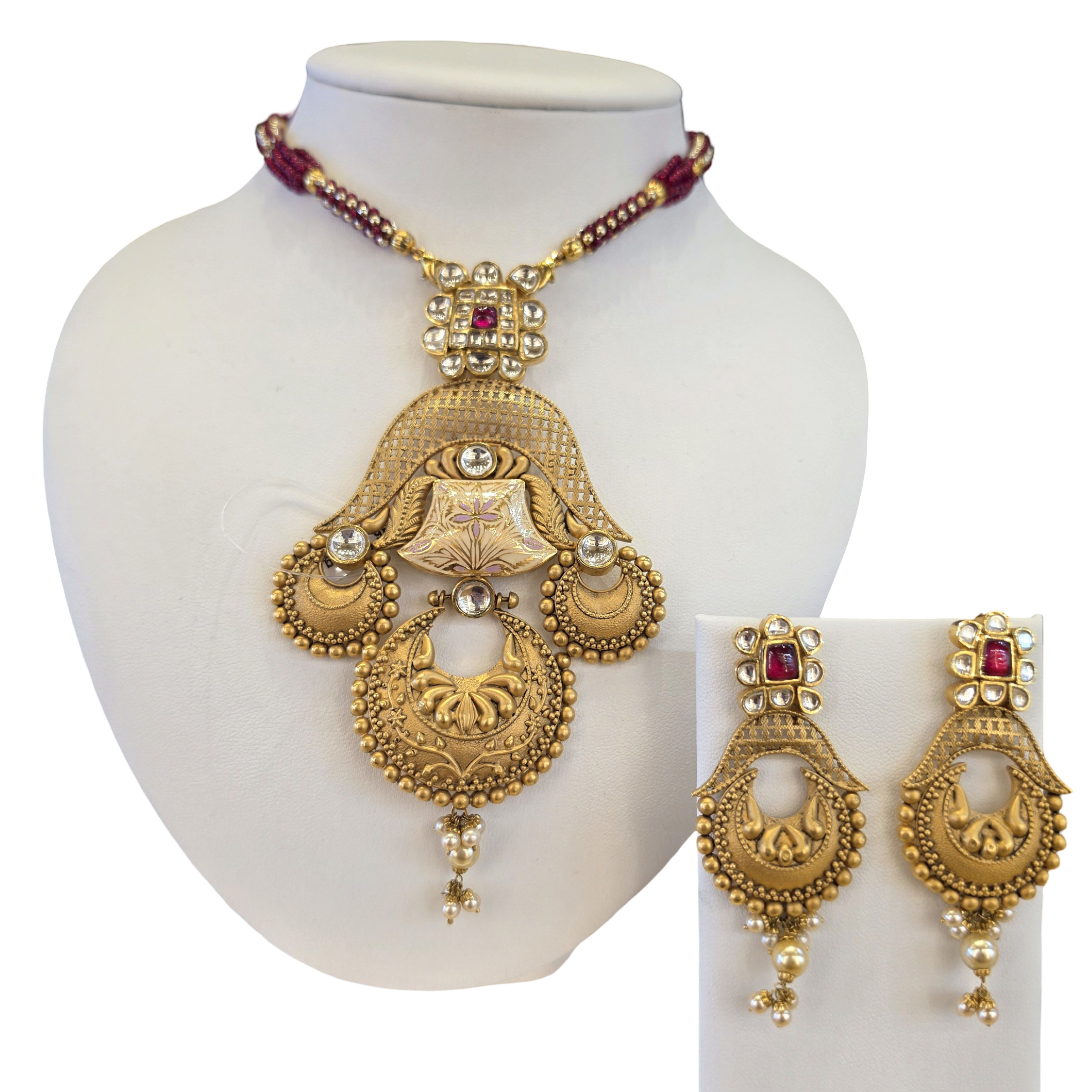 22K Gold Designer Antique Bridal Set