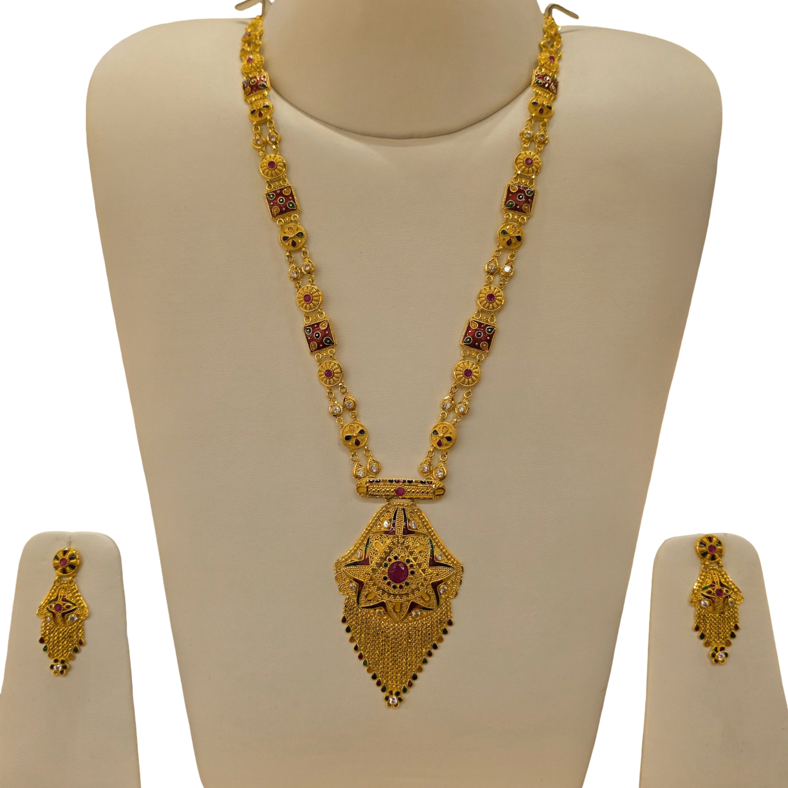 22K Gold Meena Designer Ranihaar