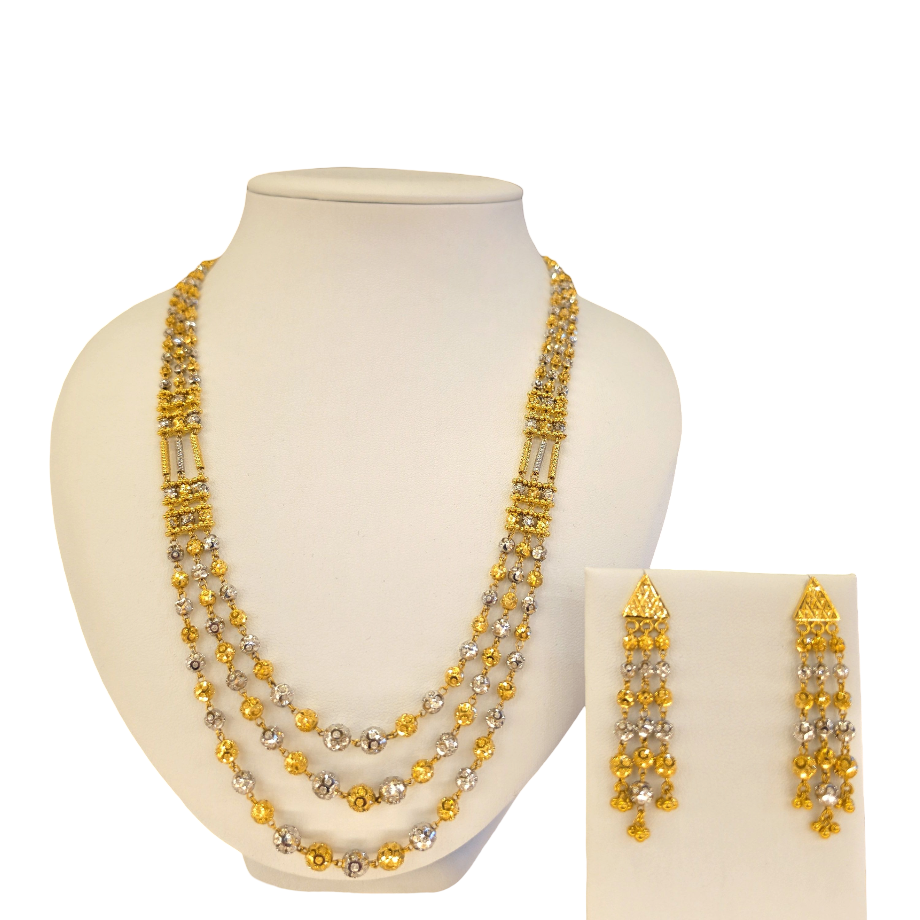 22K Gold Two-tone Designer Set