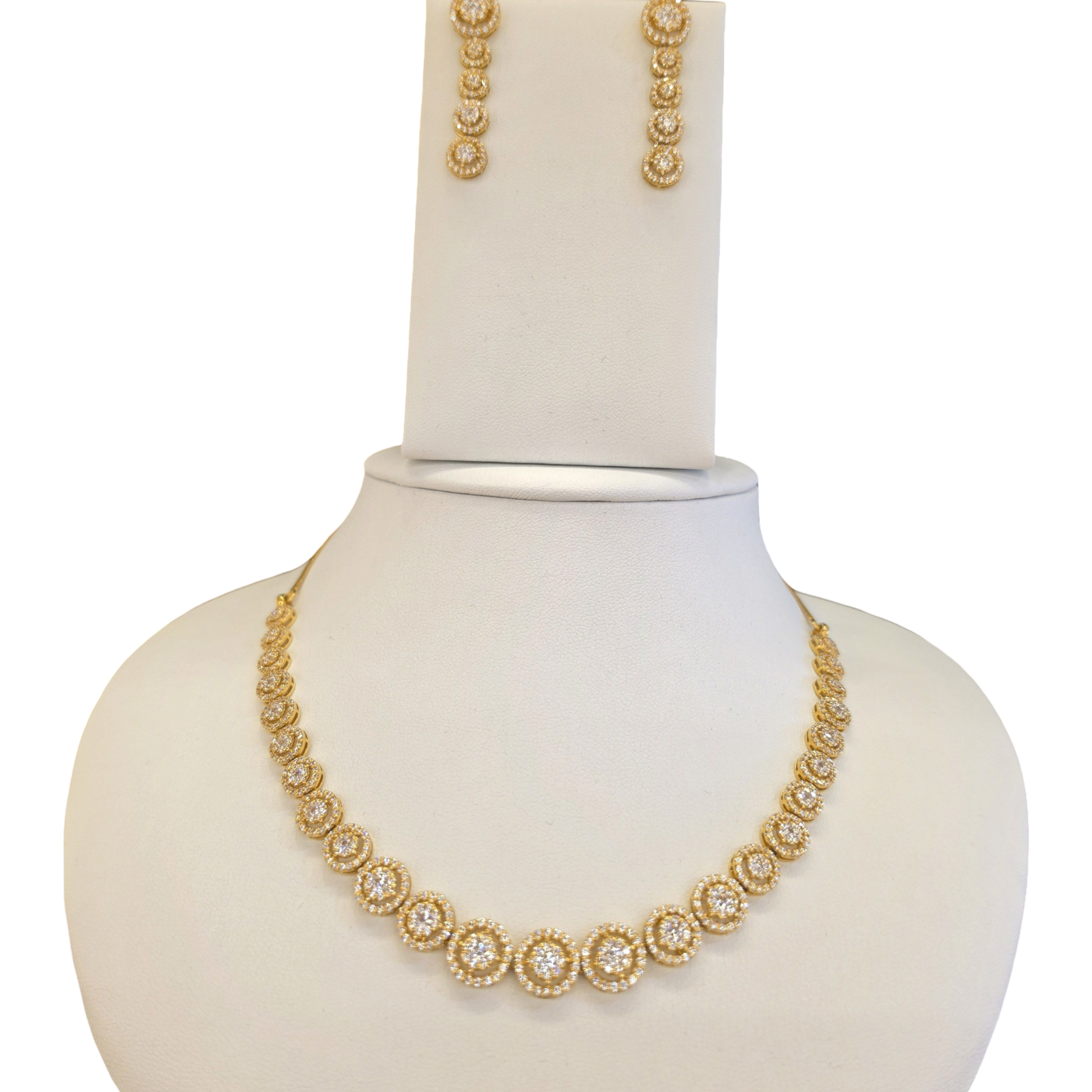 22K Gold CZ Designer Set