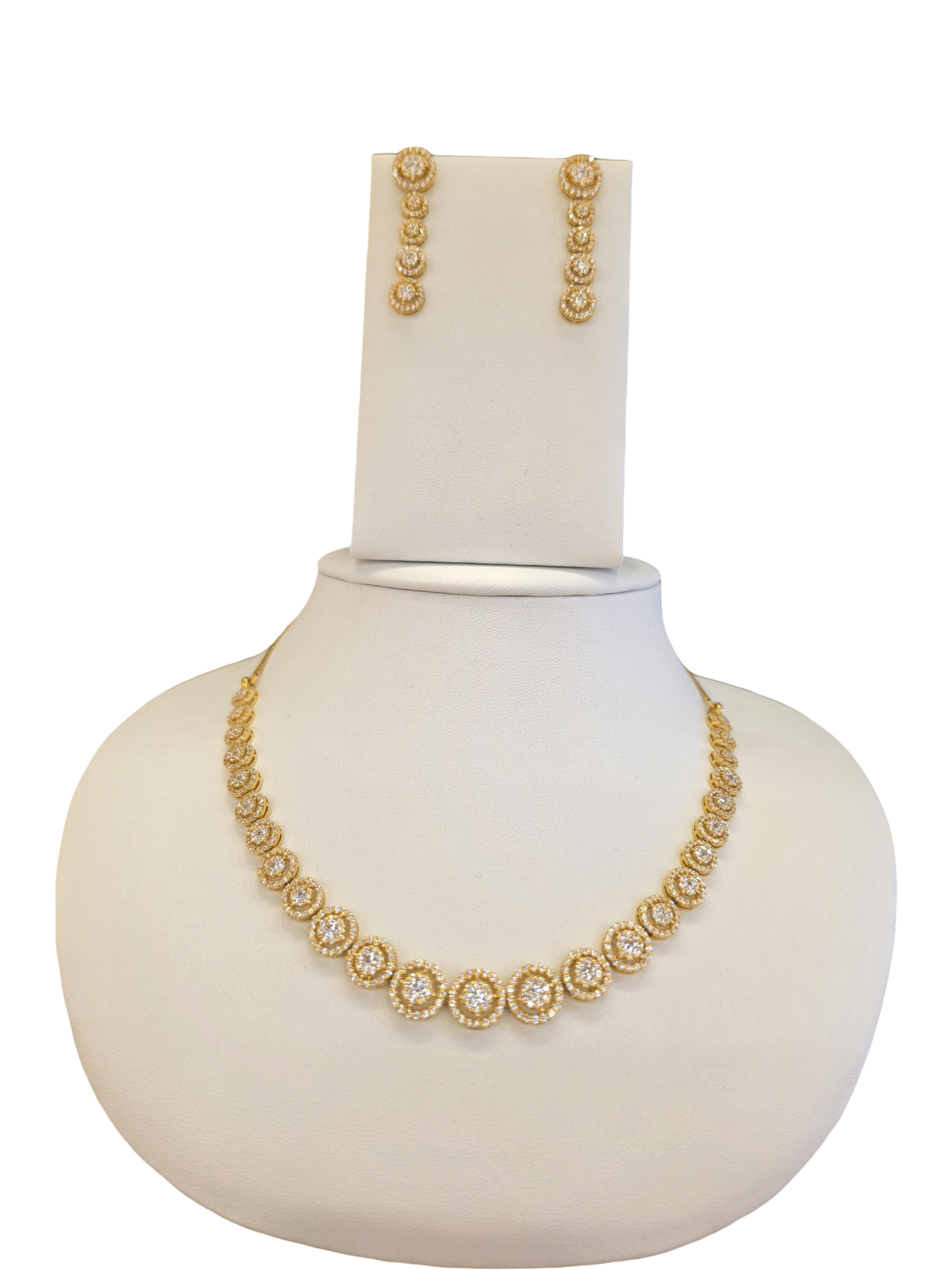 22K Gold CZ Designer Set