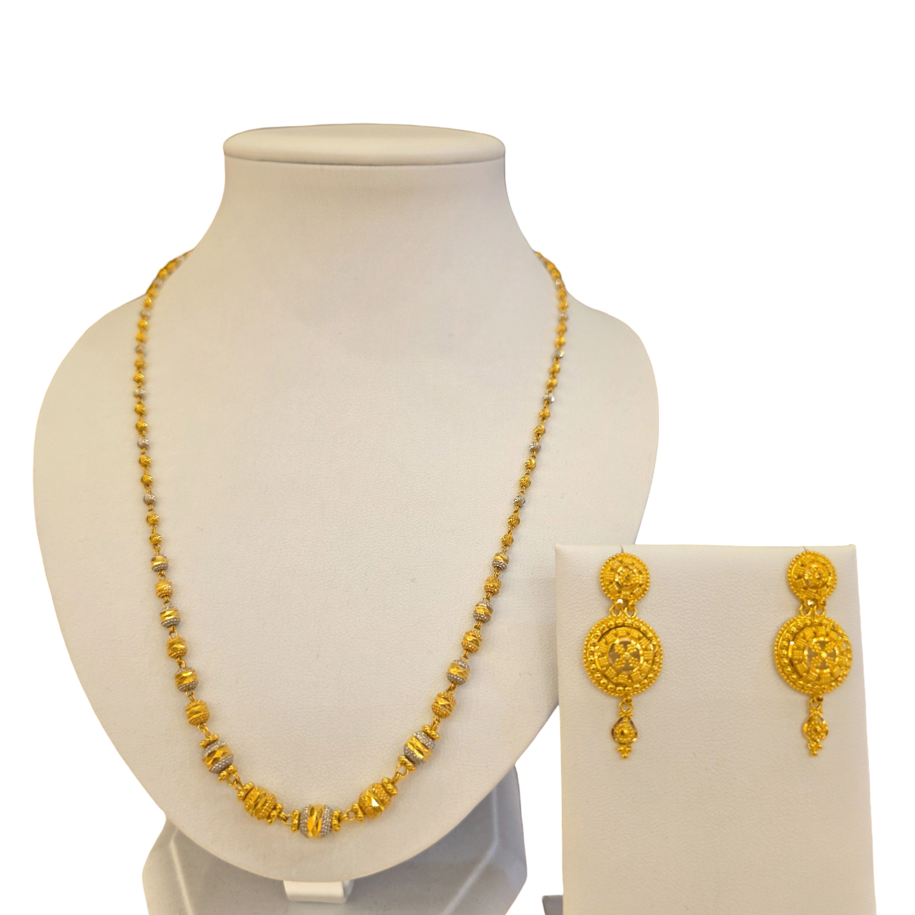 22K Gold Two-tone Designer Set