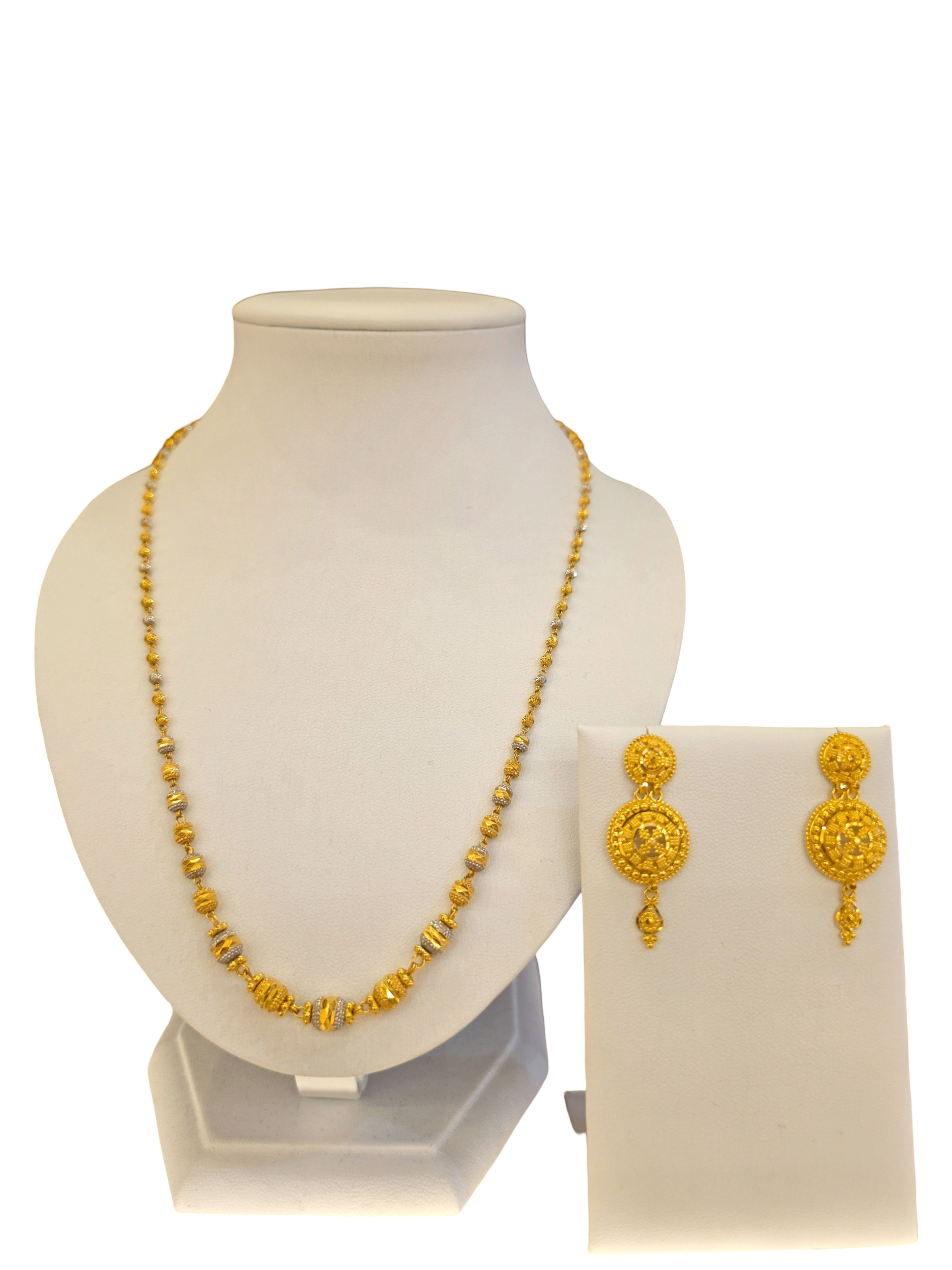 22K Gold Two-tone Designer Set