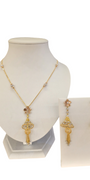 22K Gold Tri-tone Designer Set