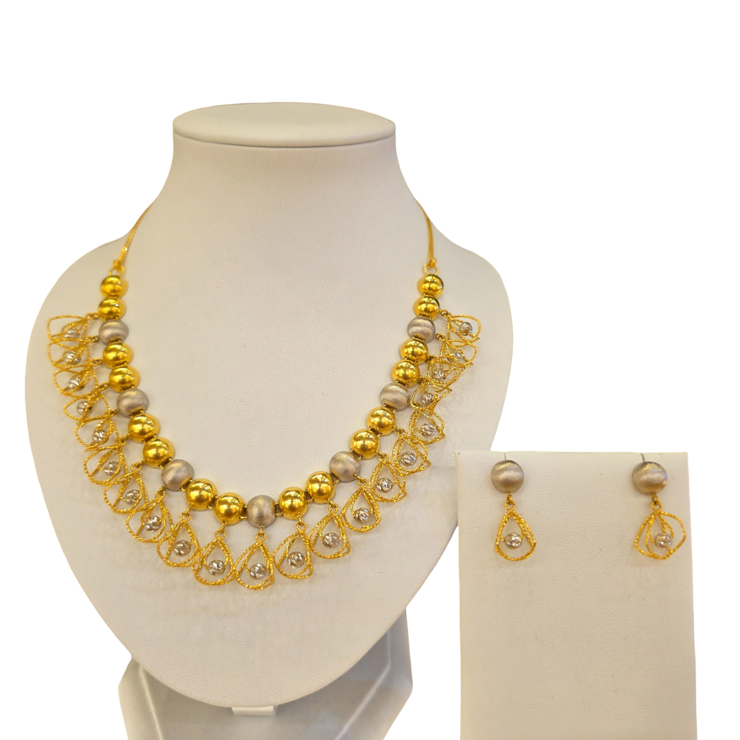 22K Gold Two-tone Designer Set