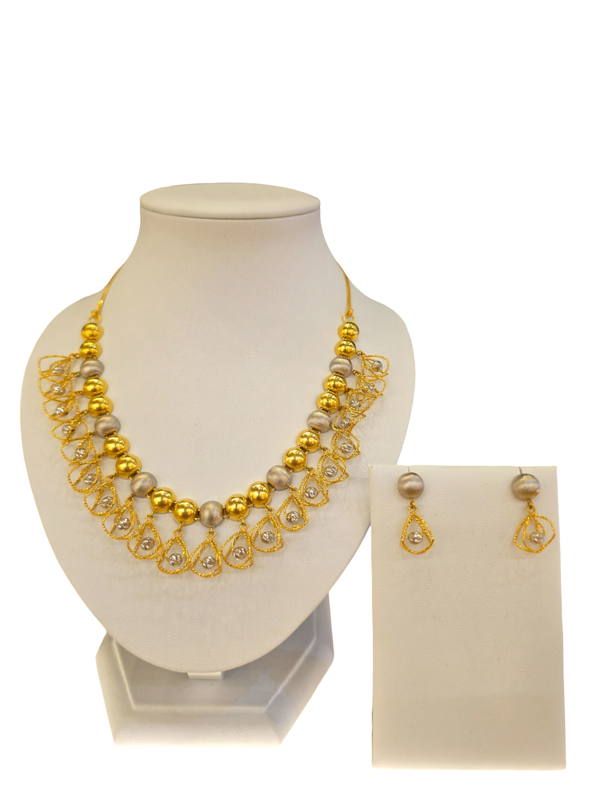 22K Gold Two-tone Designer Set