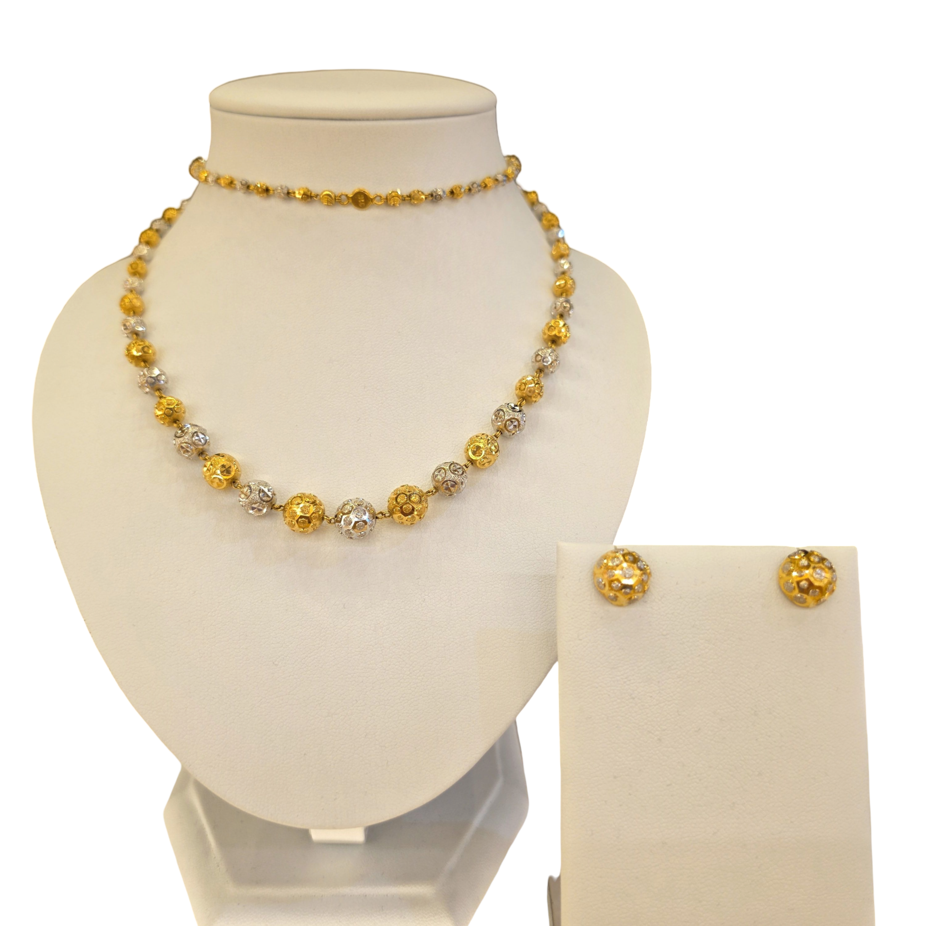22K Gold Two-tone Designer Set