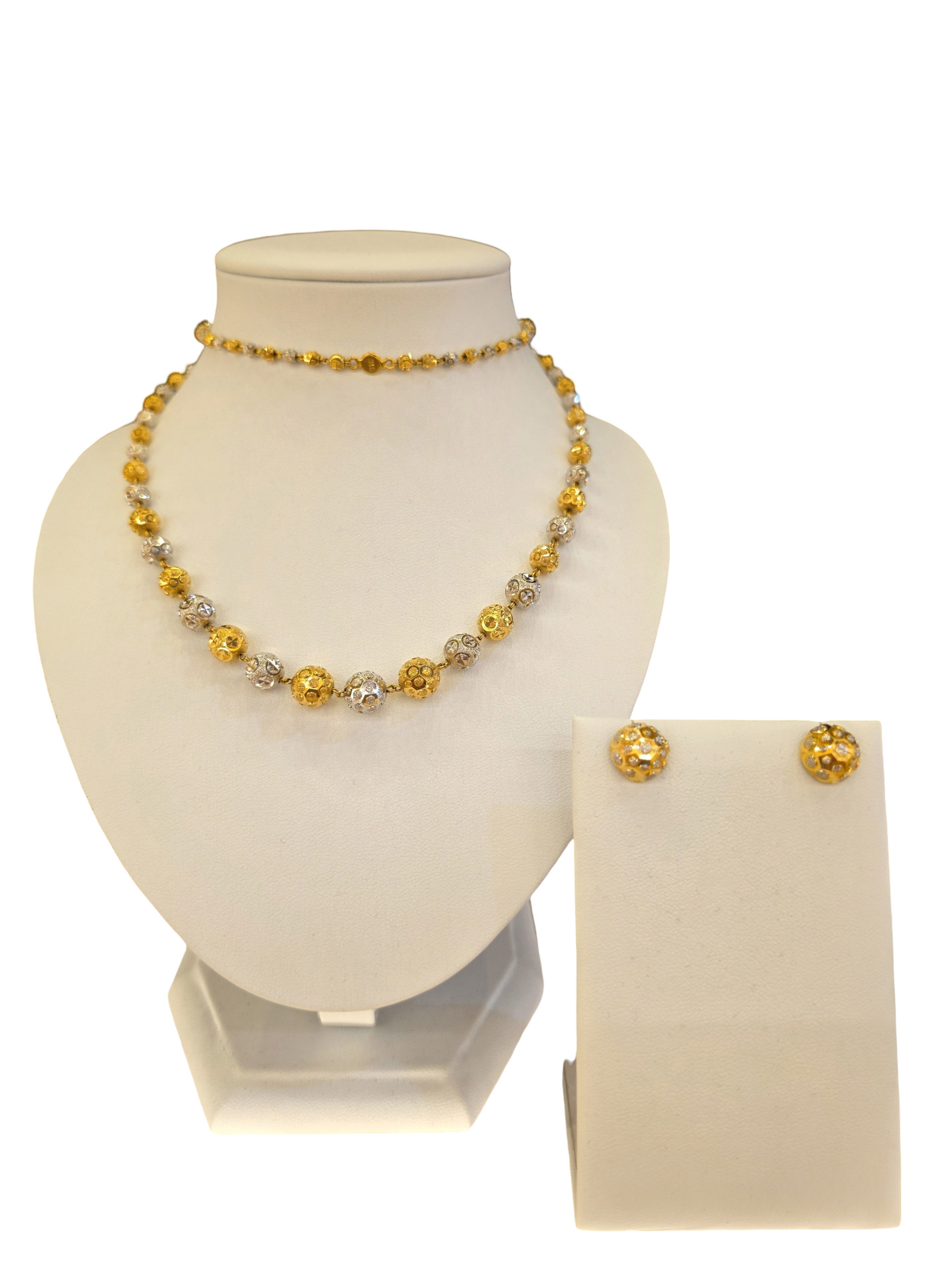 22K Gold Two-tone Designer Set