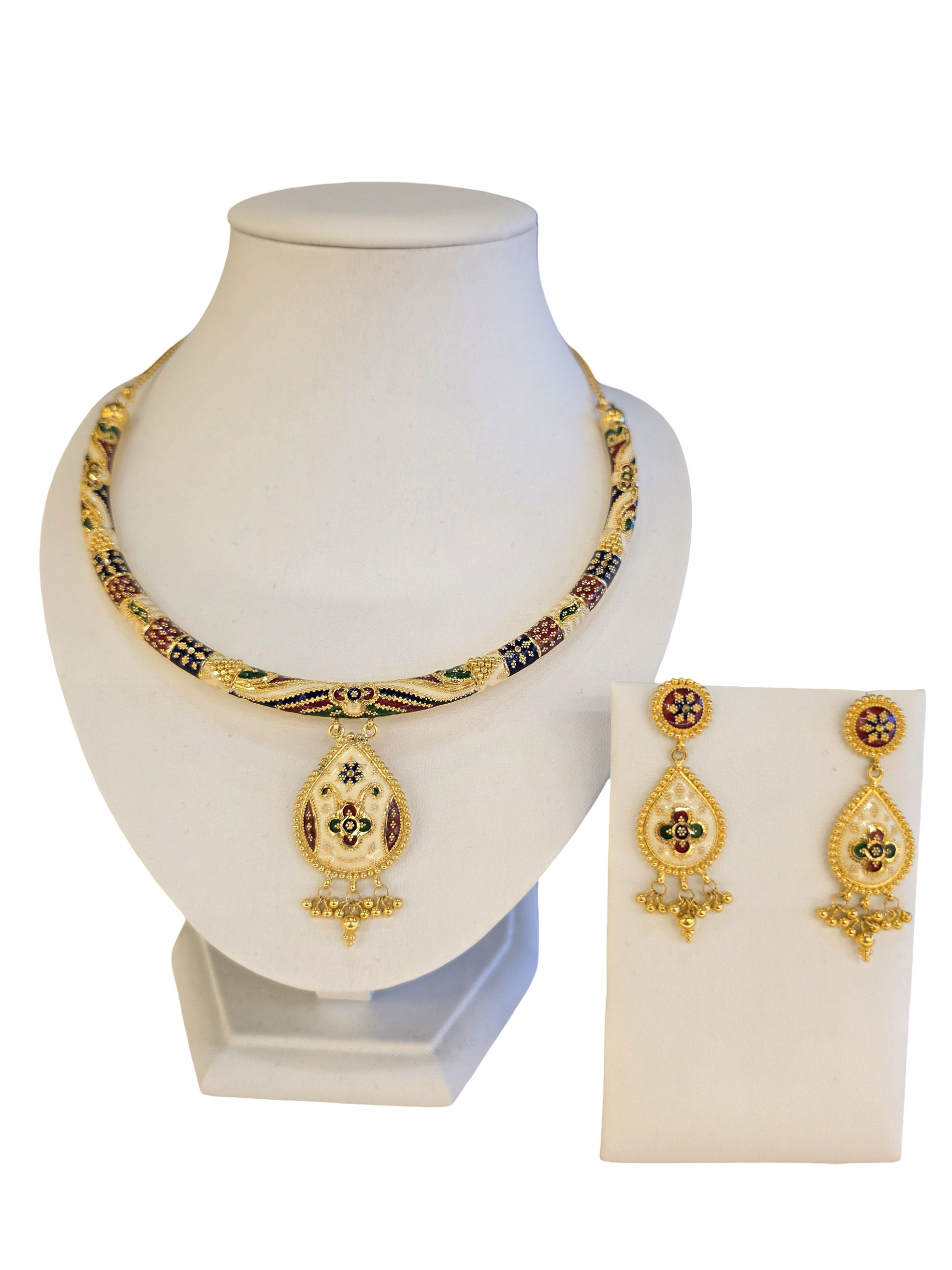 22K Gold Meena Designer Set