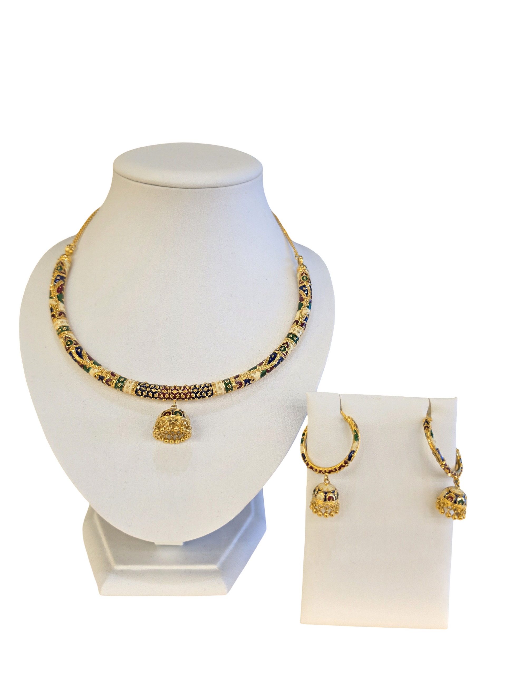 22K Gold Meena Designer Set