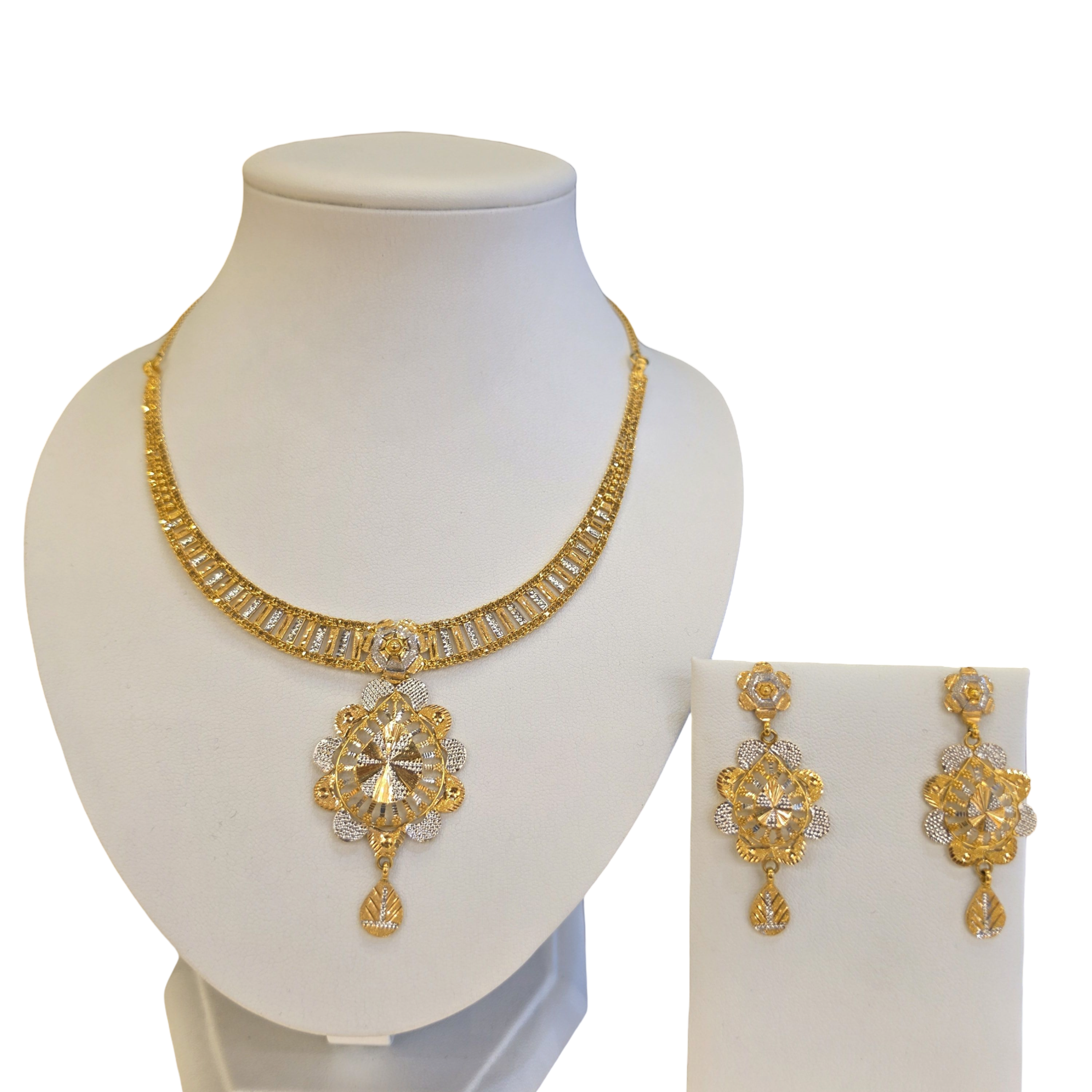 22K Gold Two-tone Designer Set