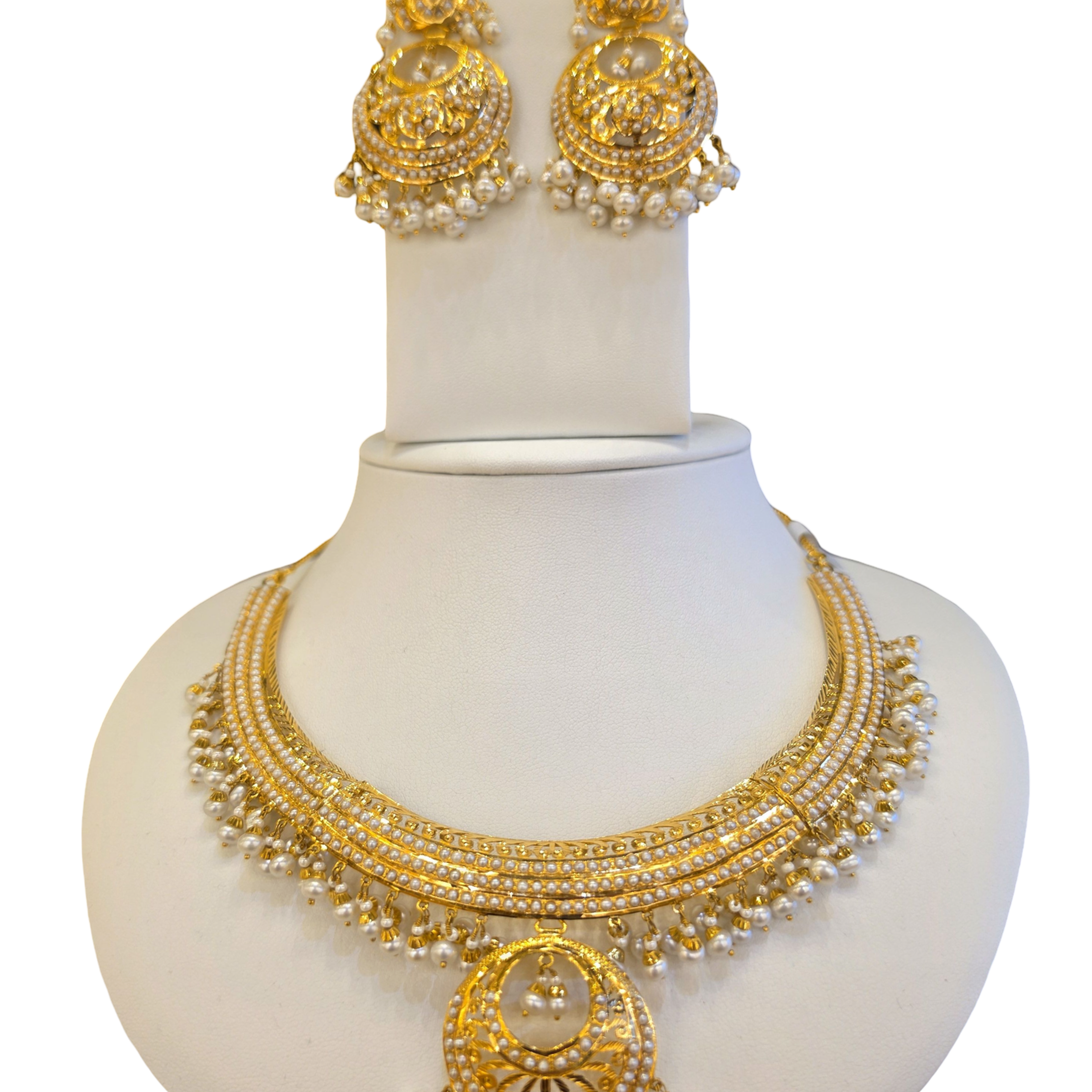 22K Gold Jadau Designer Bridal Set