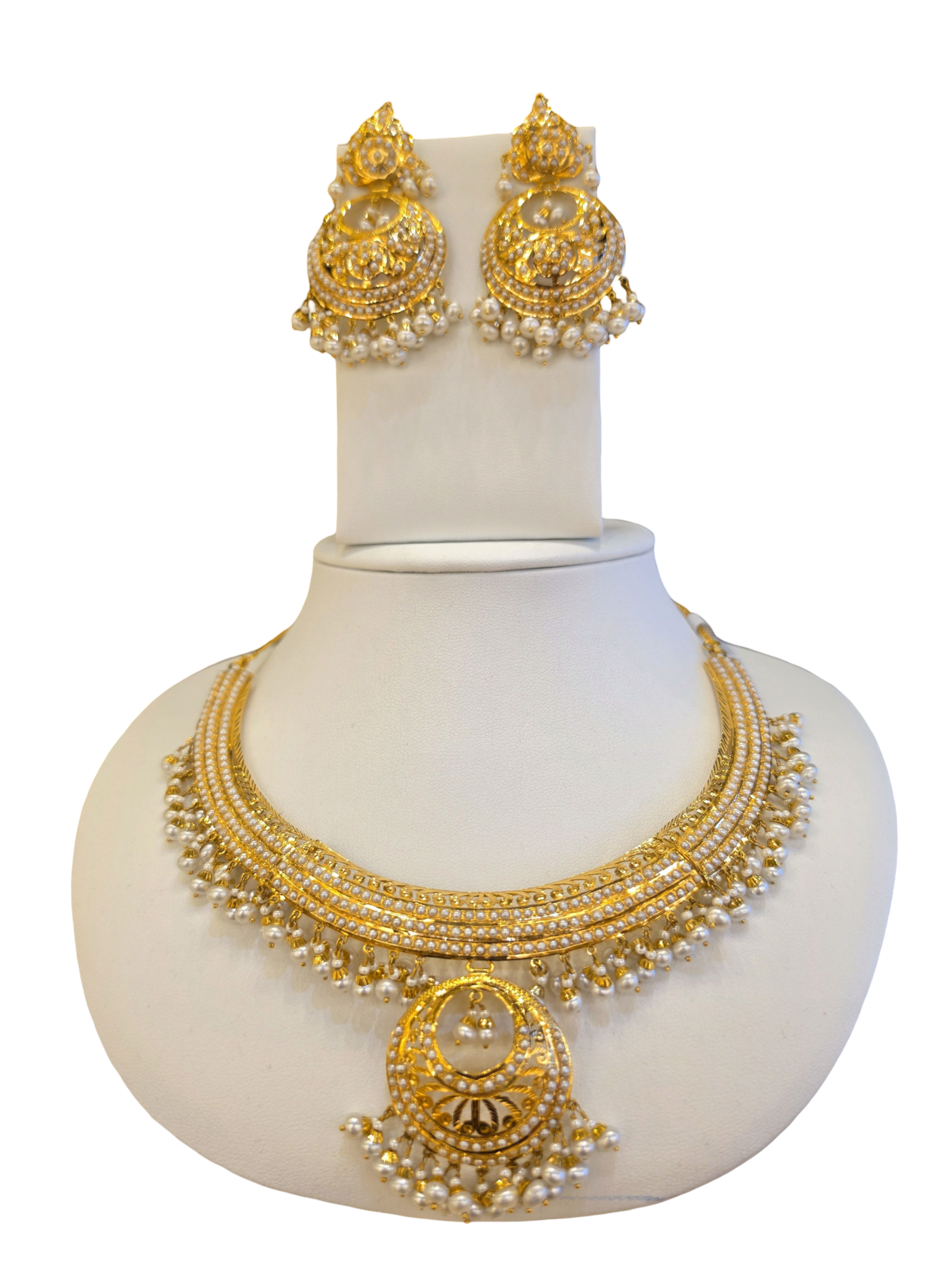22K Gold Jadau Designer Bridal Set