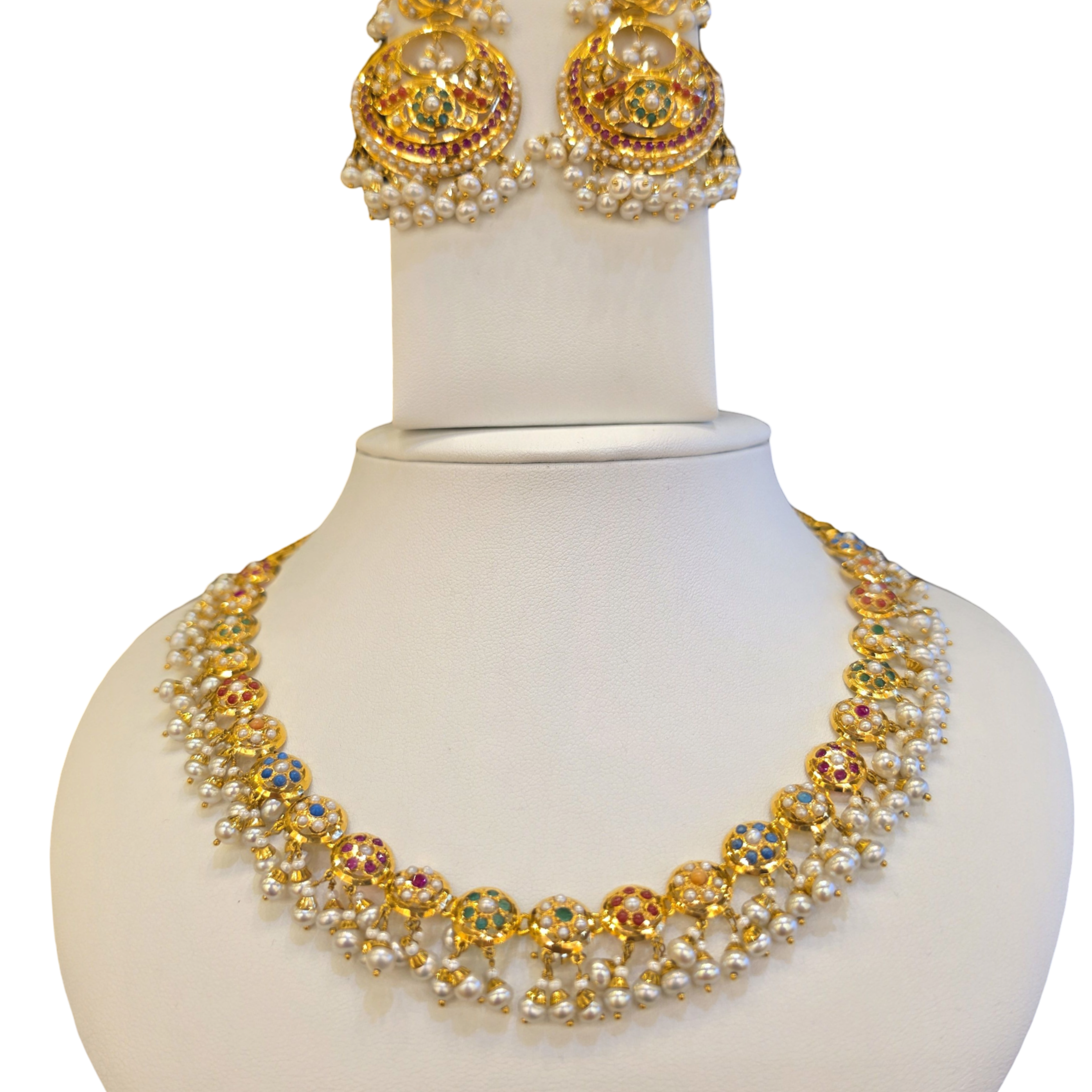 22K Gold Jadau Designer Set
