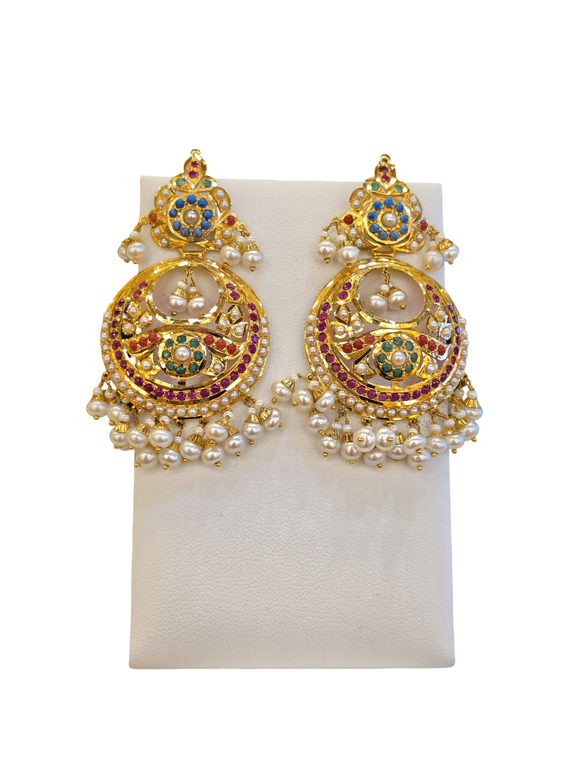 22K Gold Jadau Designer Set