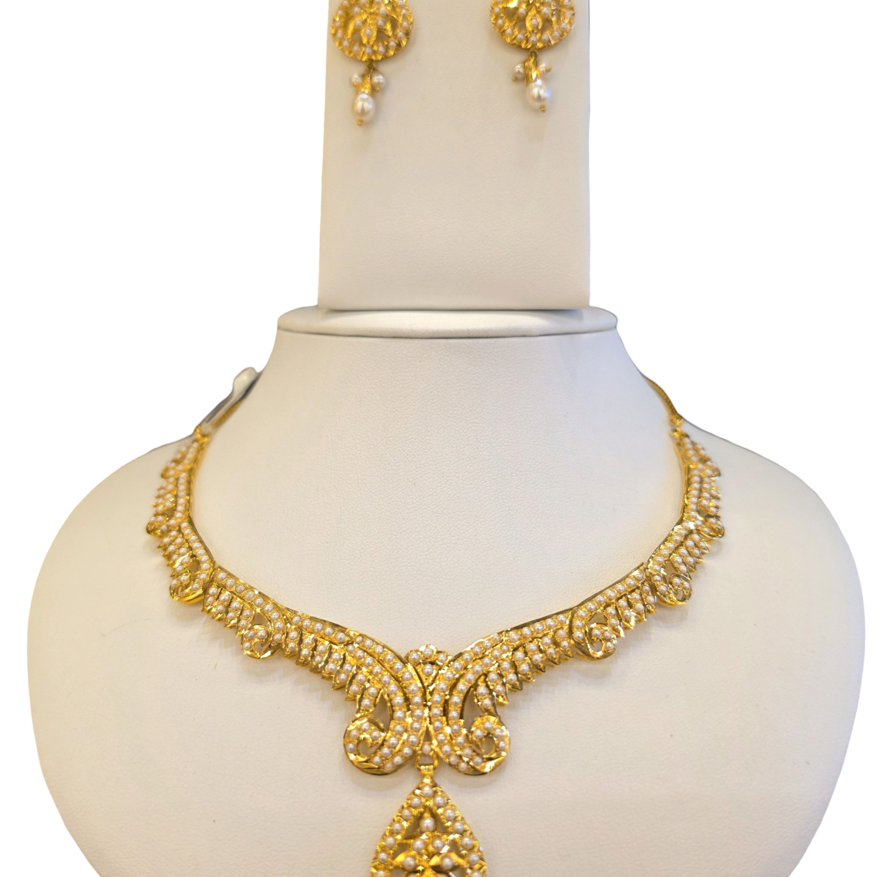 22K Gold Jadau Designer Set