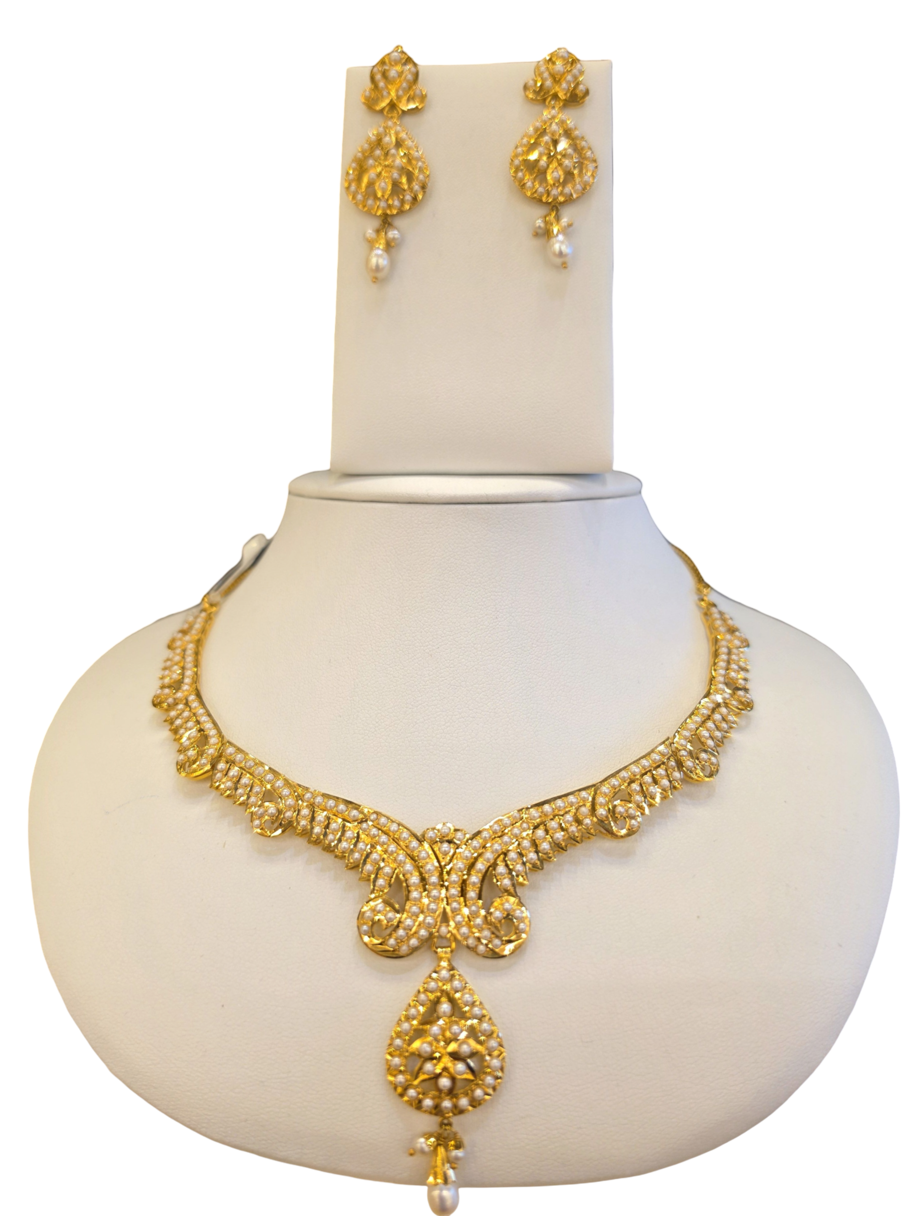 22K Gold Jadau Designer Set