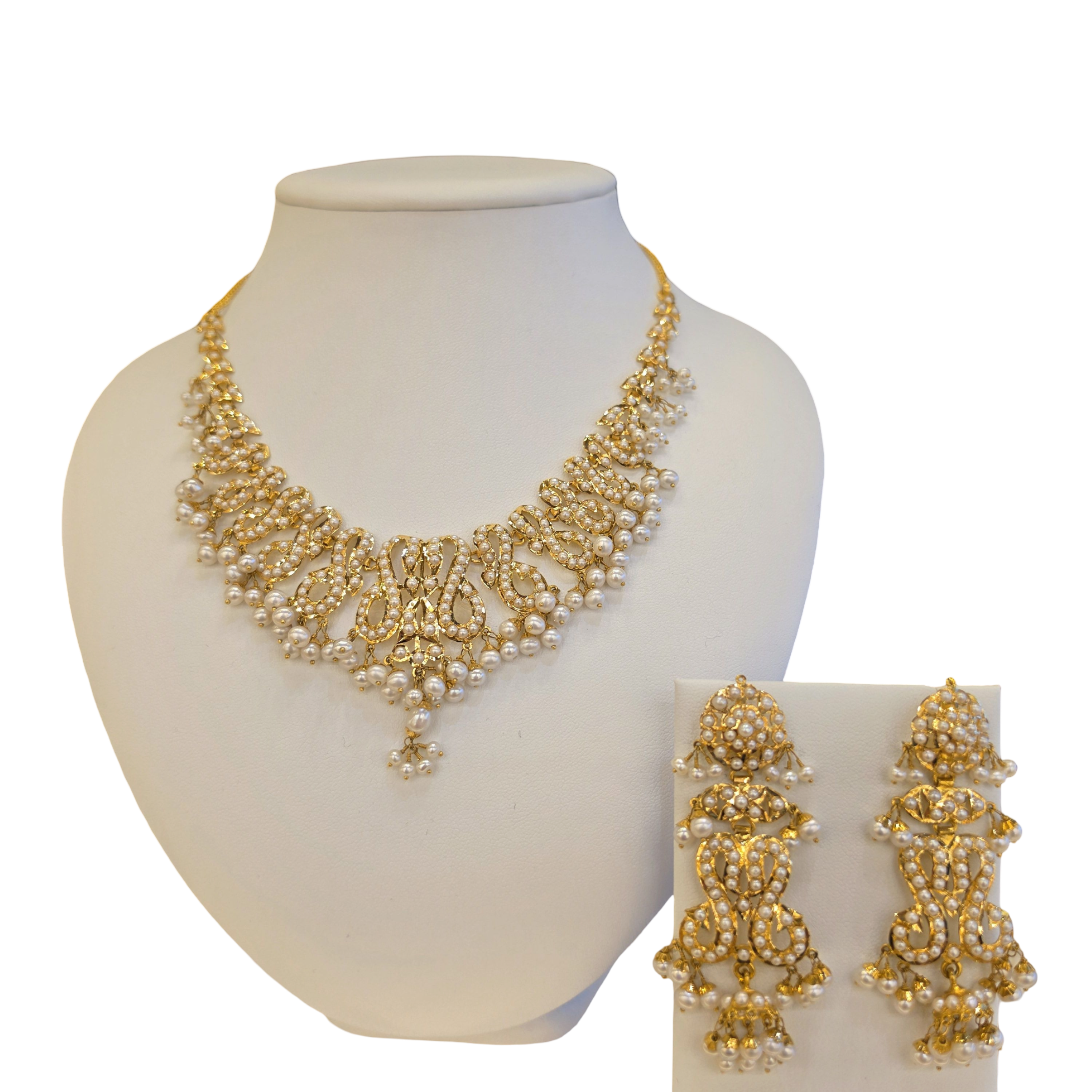 22K Gold Jadau Designer Bridal Set