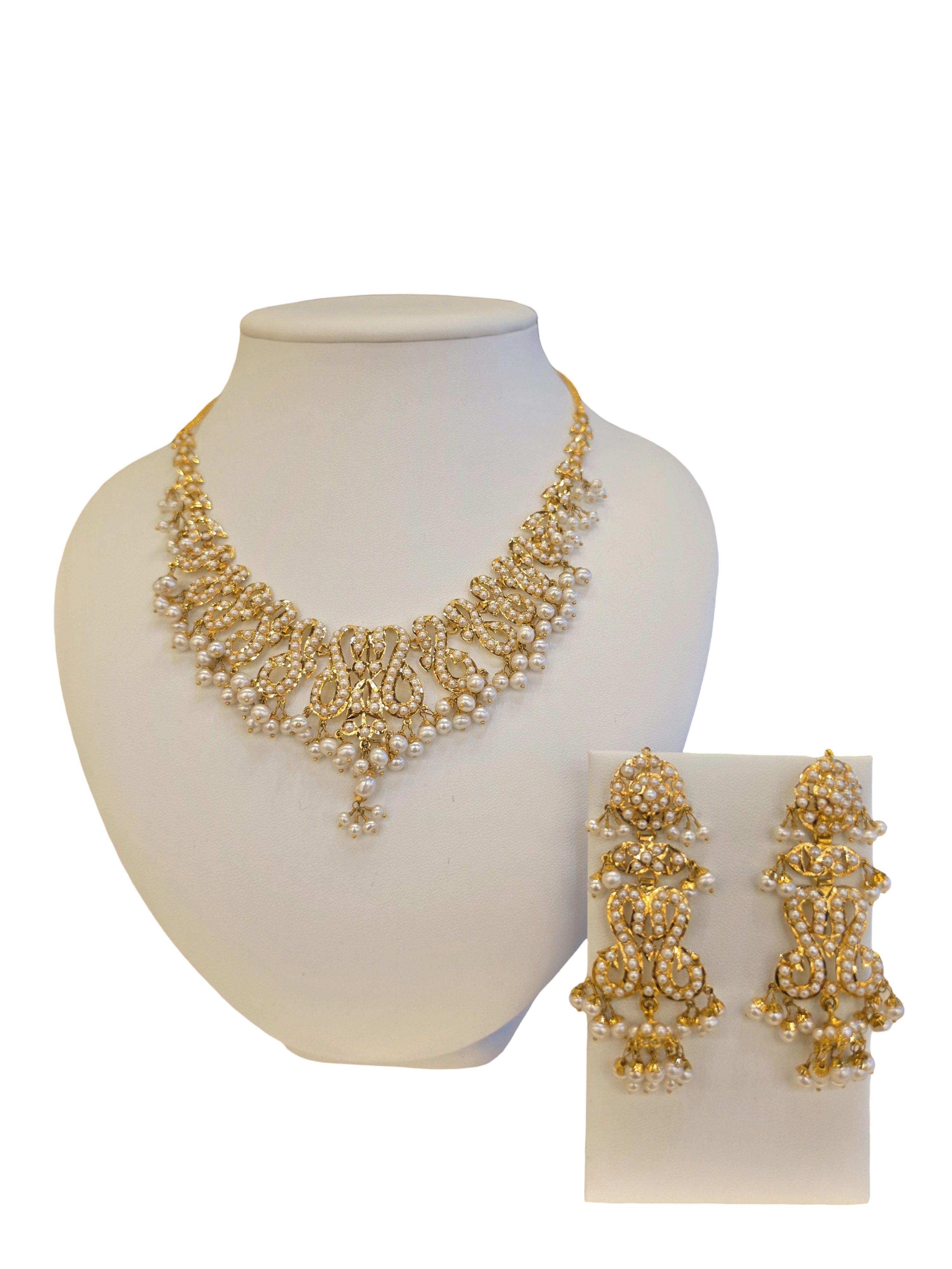 22K Gold Jadau Designer Bridal Set