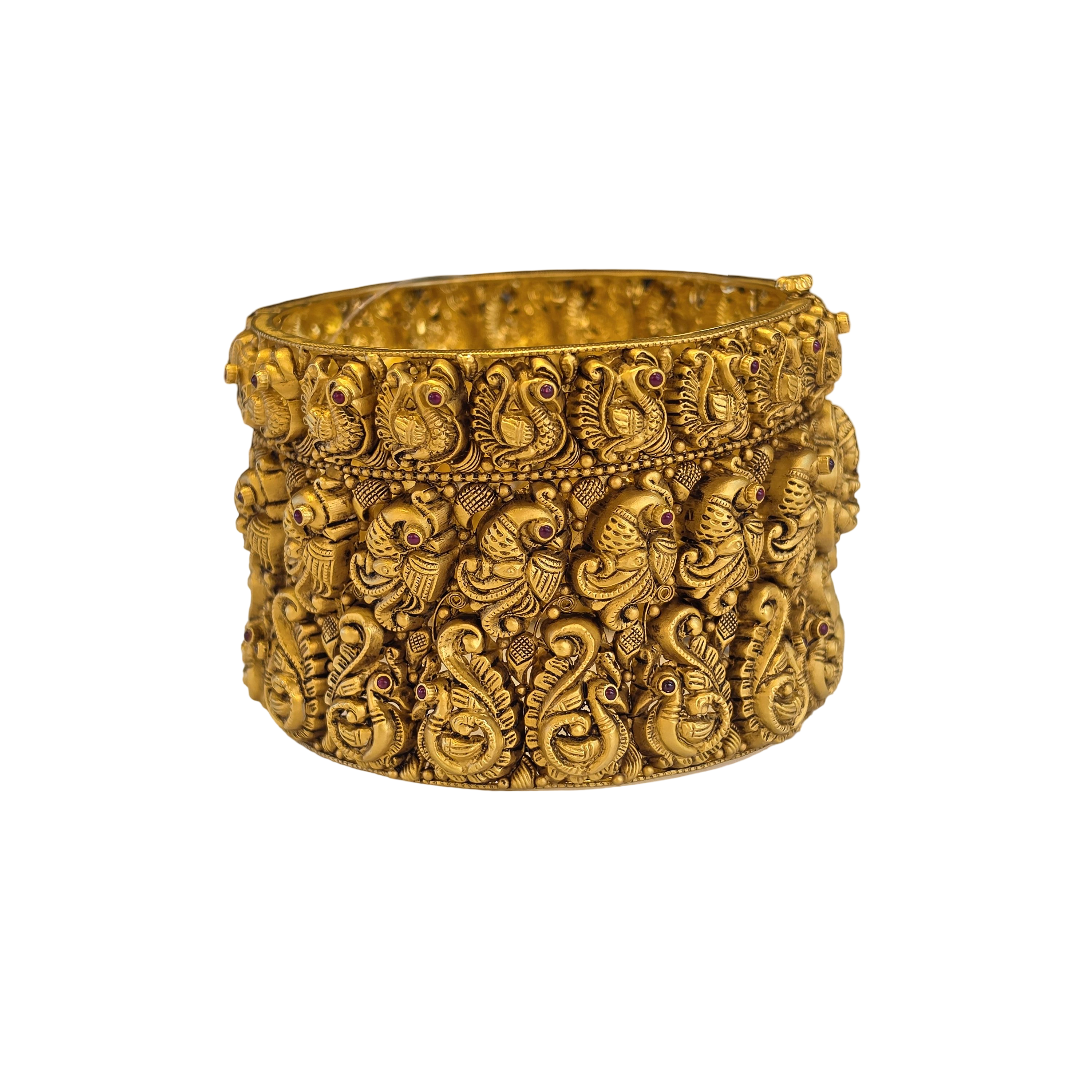22K Gold Designer Screw Single Bangle
