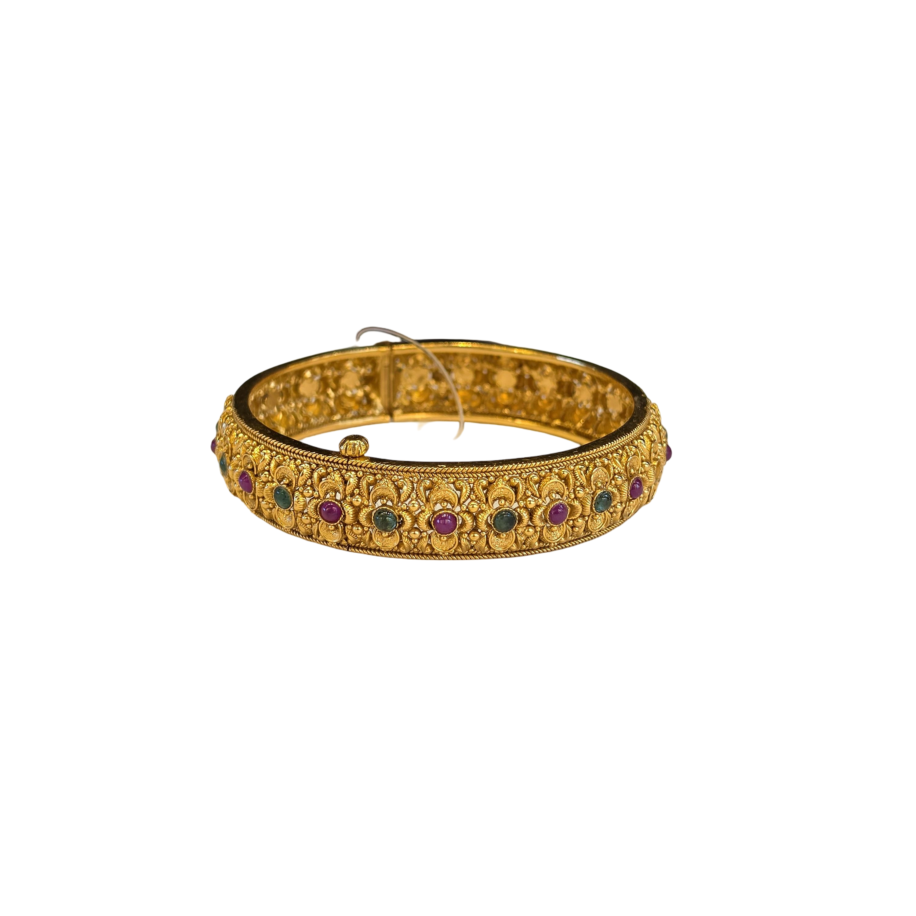 22K Gold Designer Screw Single Bangle