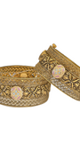 22K Gold Designer Set Of Screw Bangles