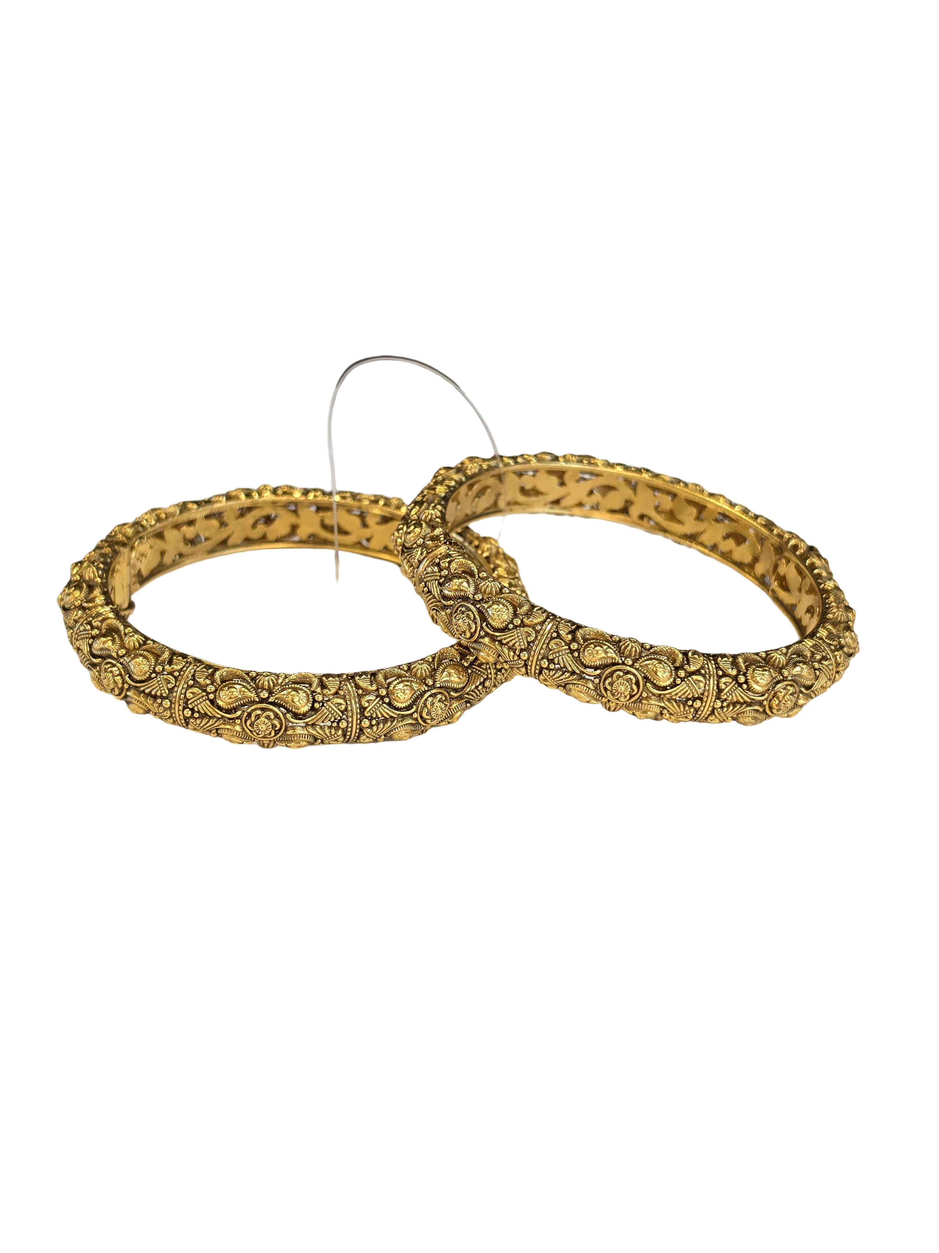 22K Gold Designer Set Of Screw Bangles