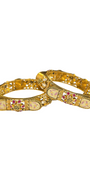 22K Gold Designer Set Of Screw Bangles