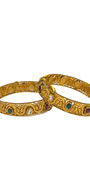22K Gold Designer Set Of Screw Bangles