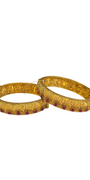 22K Gold Designer Set Of Screw Bangles