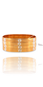 22K Gold Two-tone 4 Pieces Set of Ladies Bangles