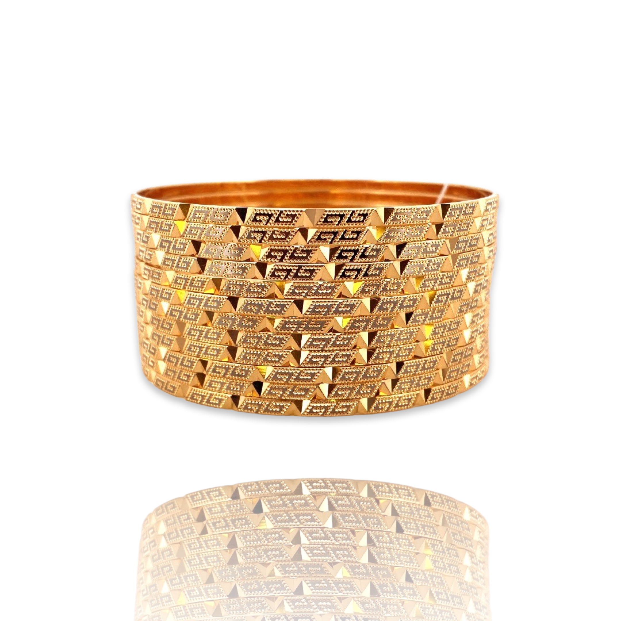 22K Gold 12 Pieces Set of Ladies Bangles