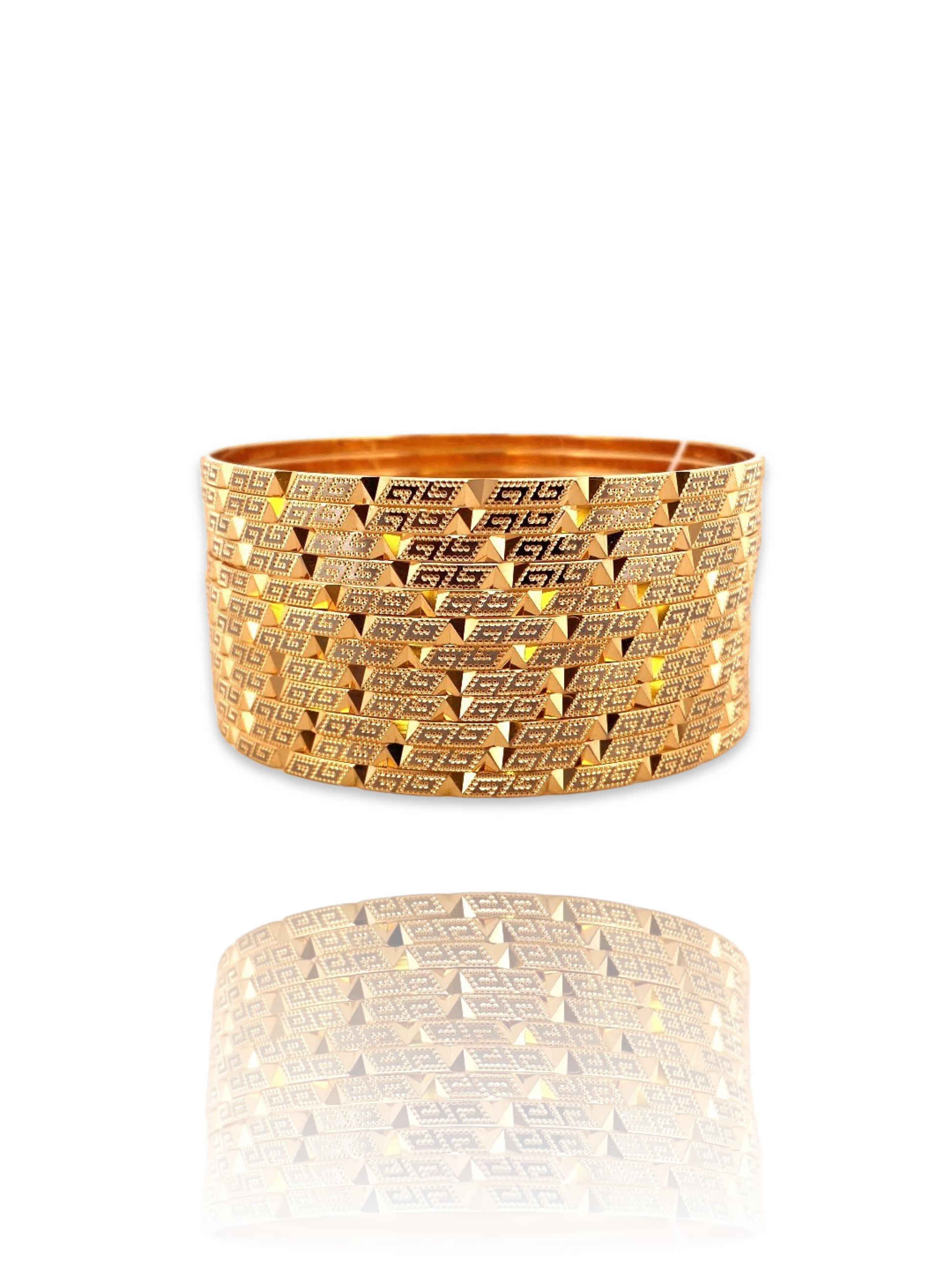 22K Gold 12 Pieces Set of Ladies Bangles