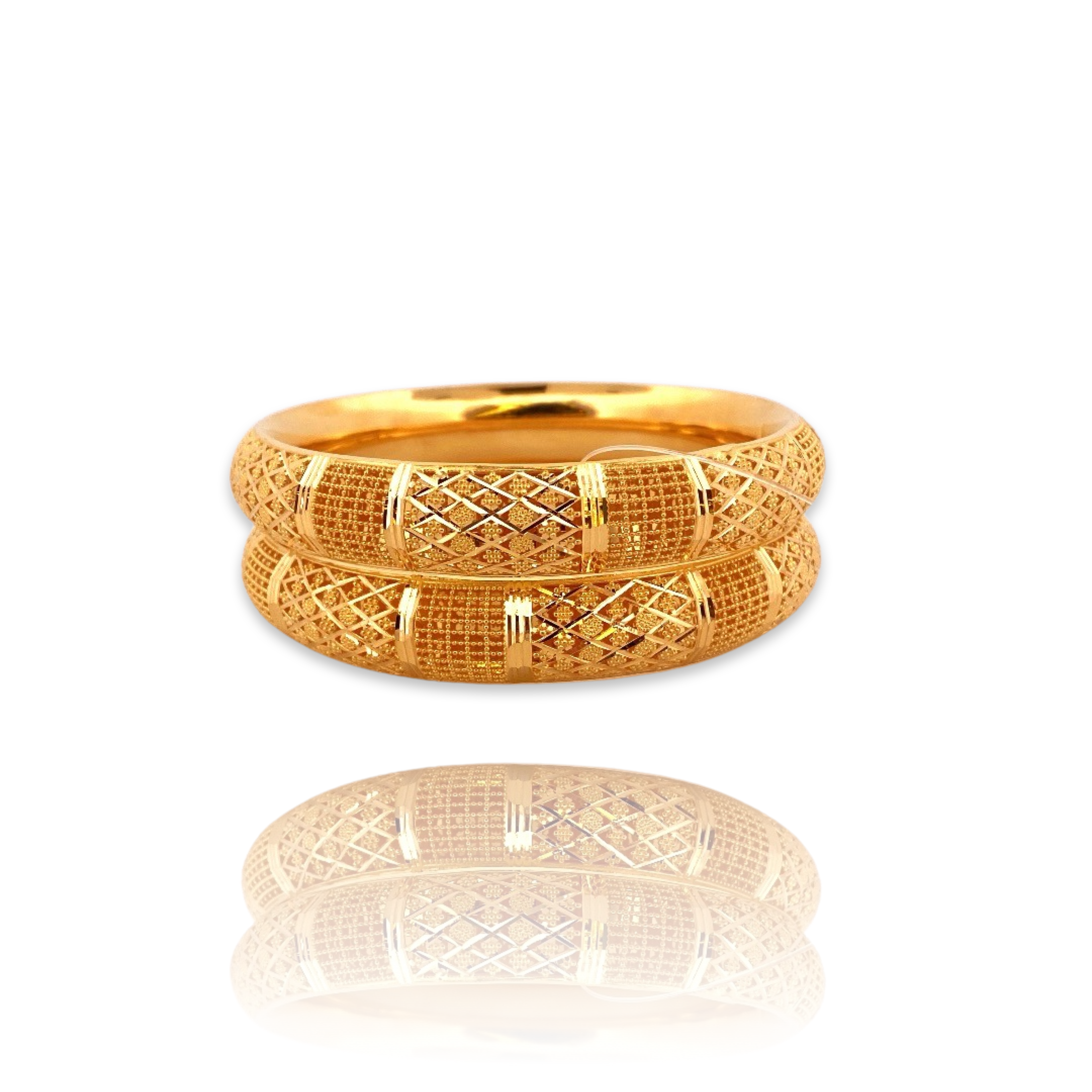 22K Gold 2 Pieces Set of Ladies Bangles