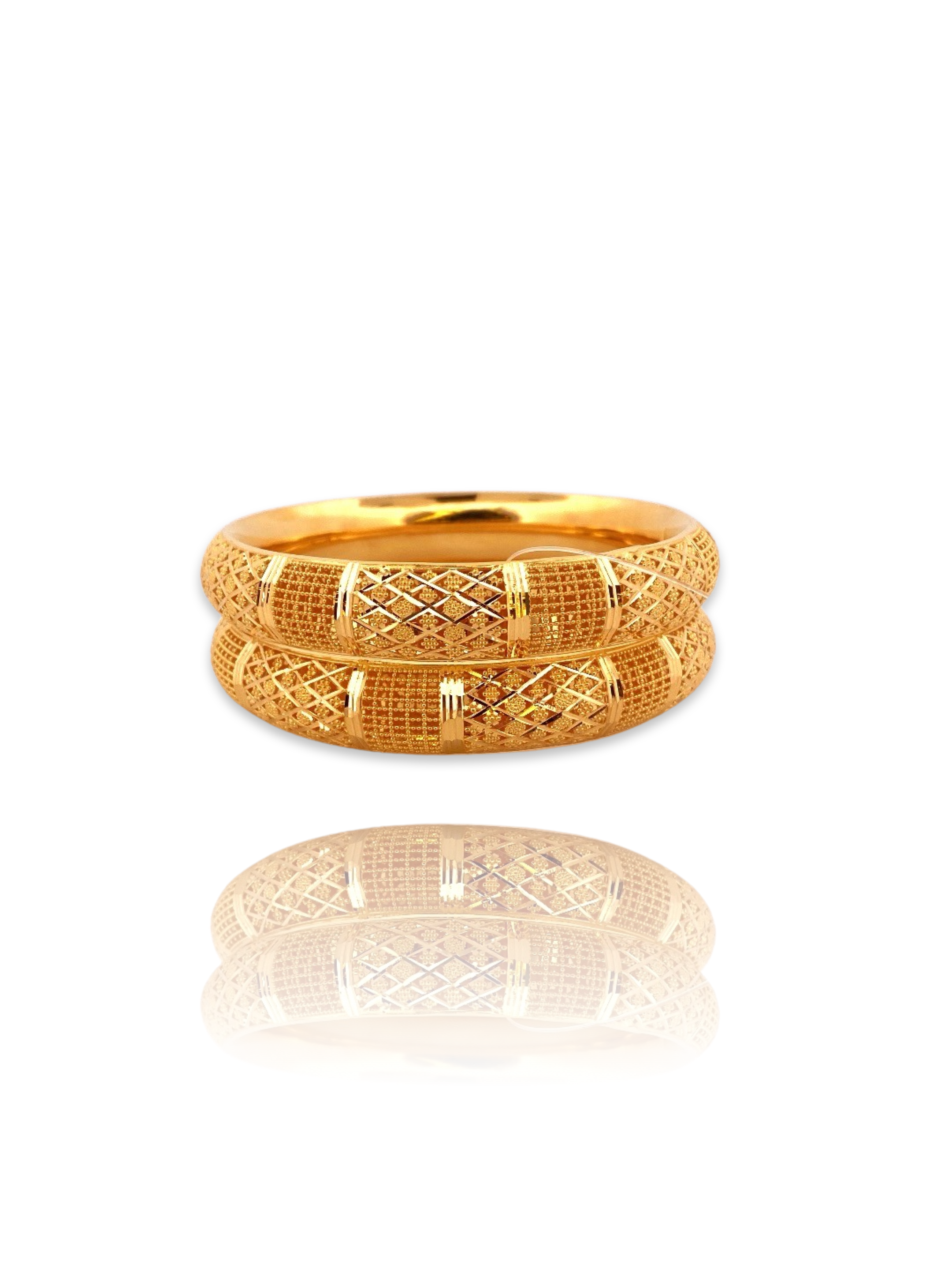 22K Gold 2 Pieces Set of Ladies Bangles