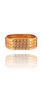 22K Gold Two-tone 4 Pieces Set of Ladies Bangles